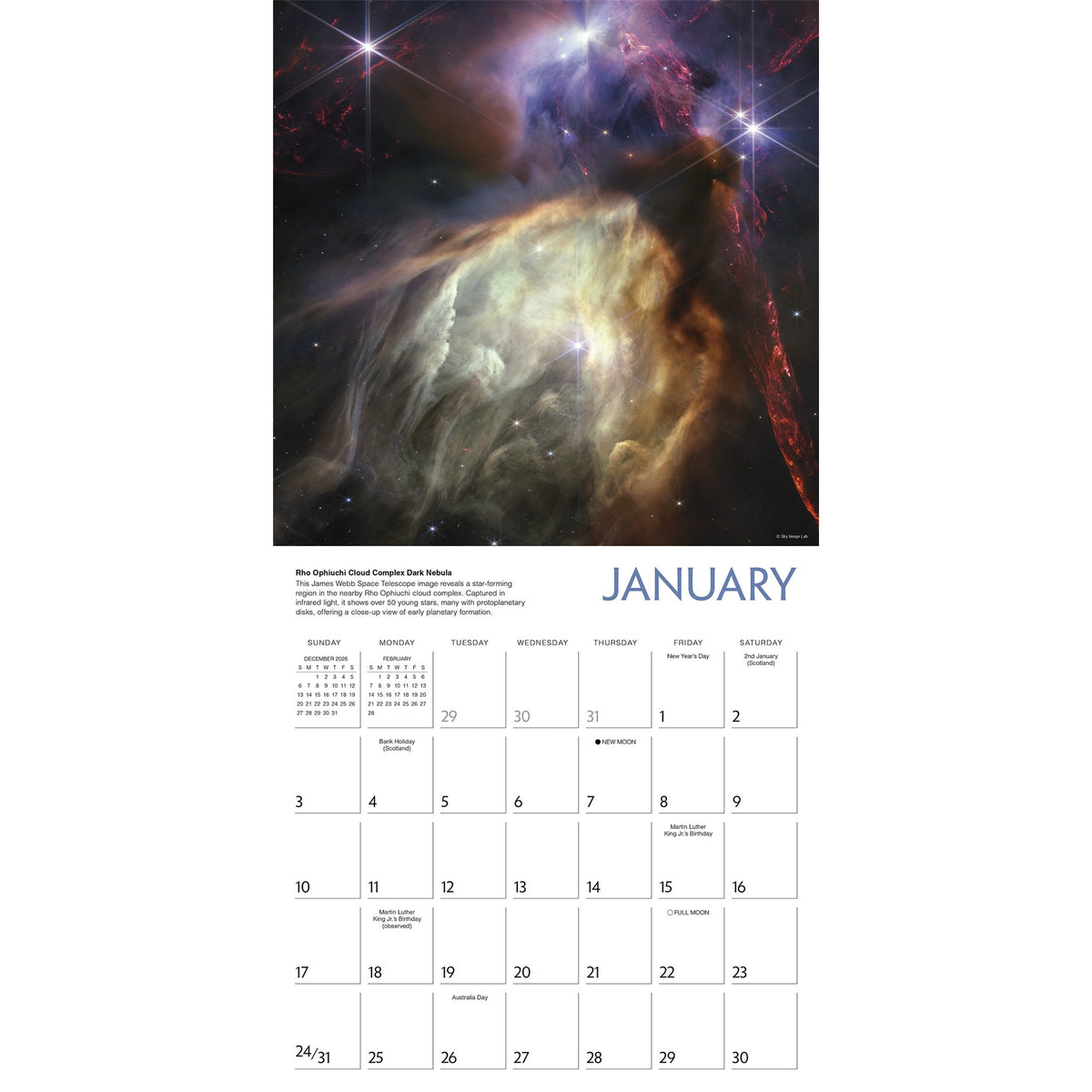 Calendrier mural Destination Espace 2027 - Exclusivement en ligne
