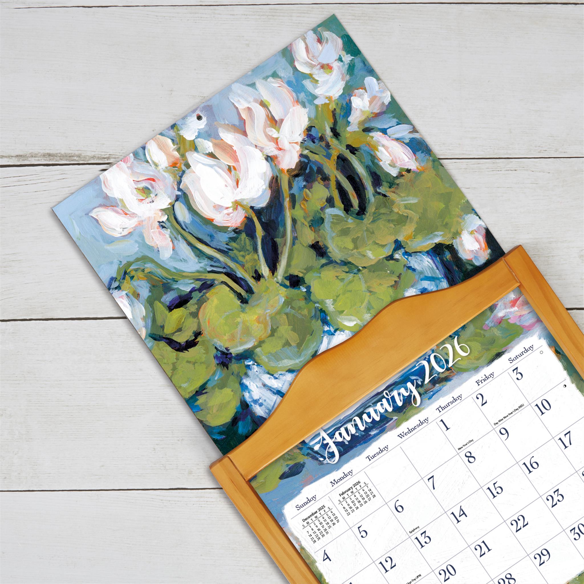 Calendrier mural de luxe Gallery Florals 2026 - Disponible uniquement en ligne
