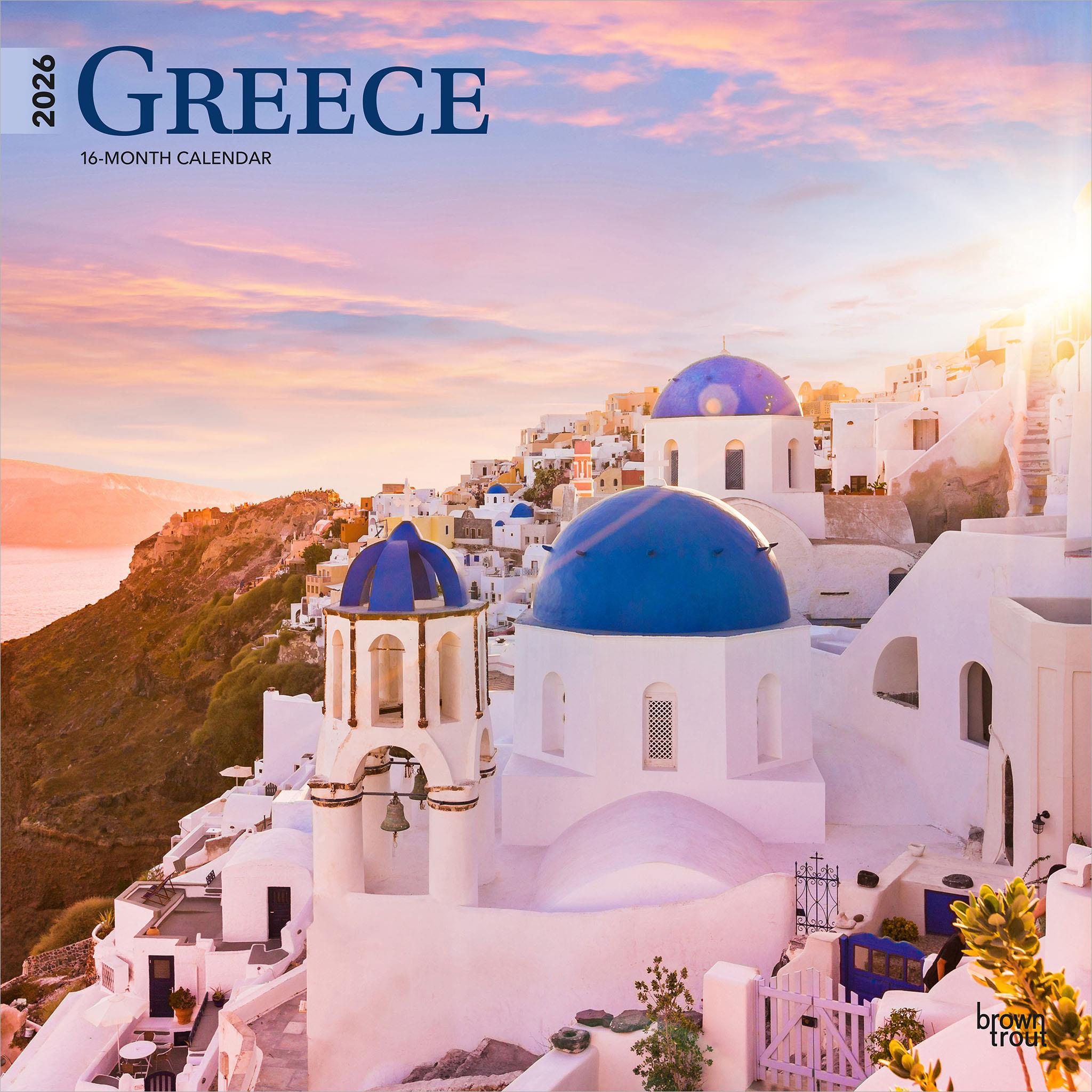 Greece 2026 Wall Calendar - Online Only