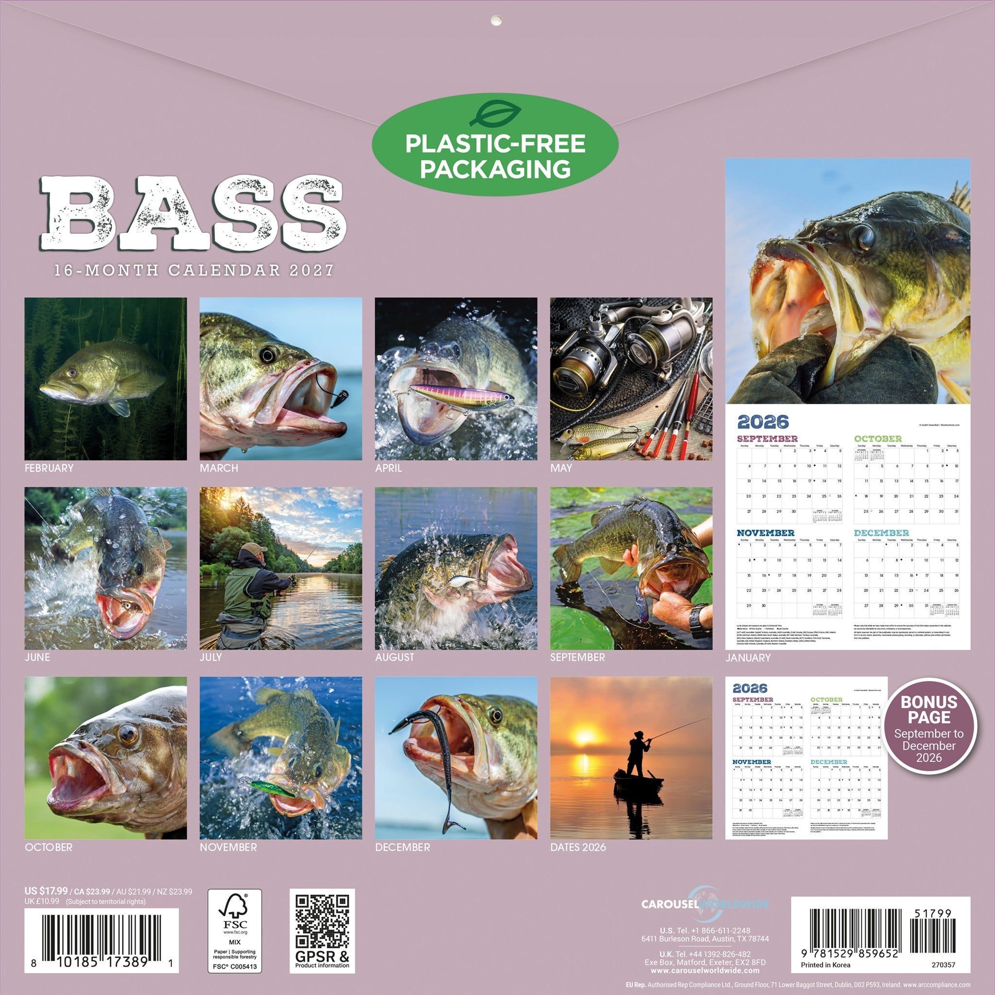 Calendrier mural Basse 2027