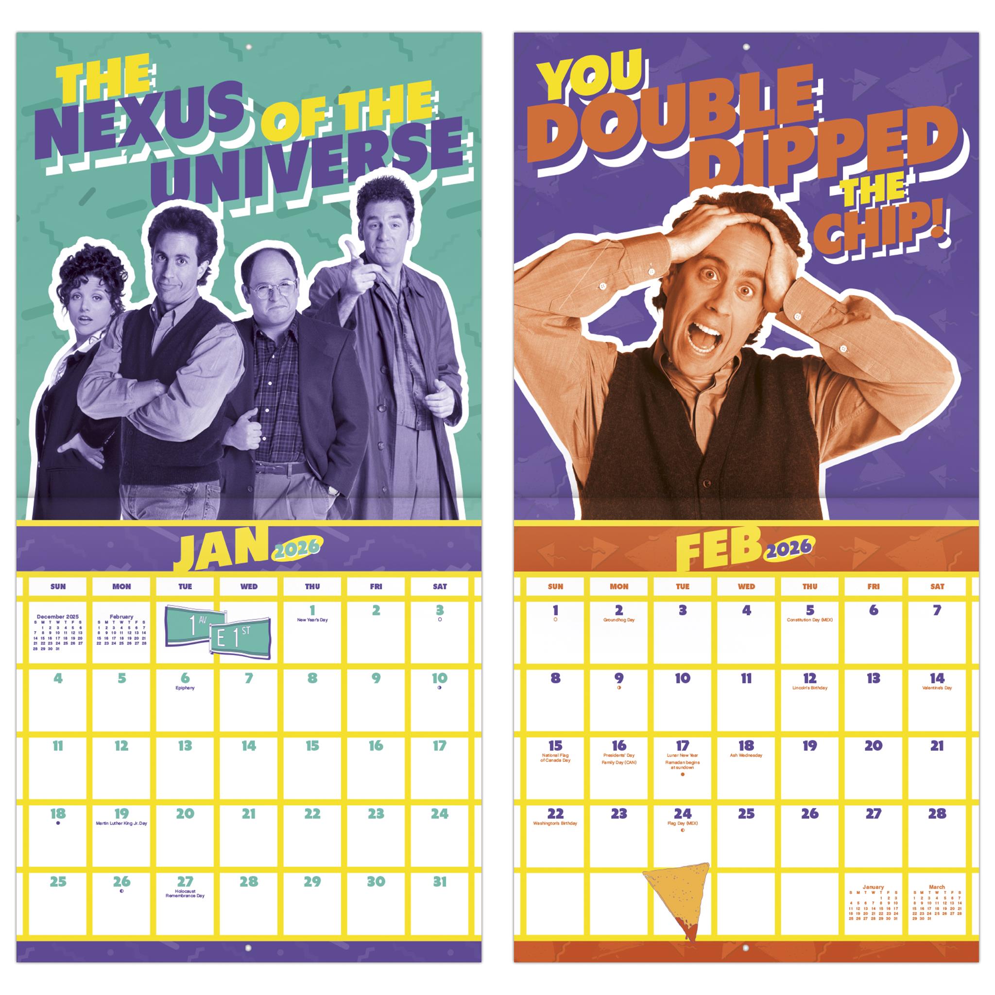 Seinfeld 2026 Wall Calendar
