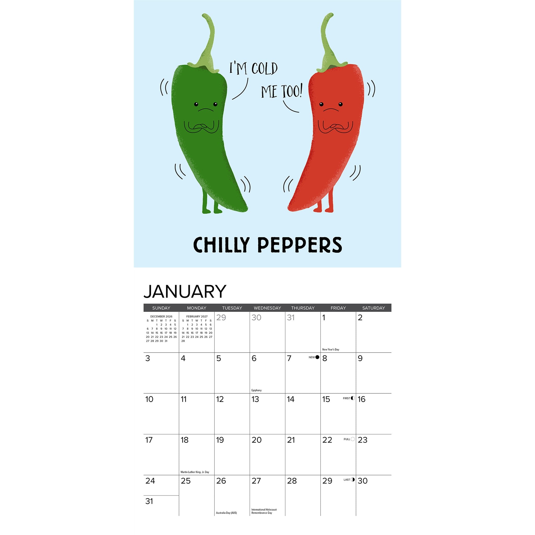 Pun Intended 2027 Mini Calendar