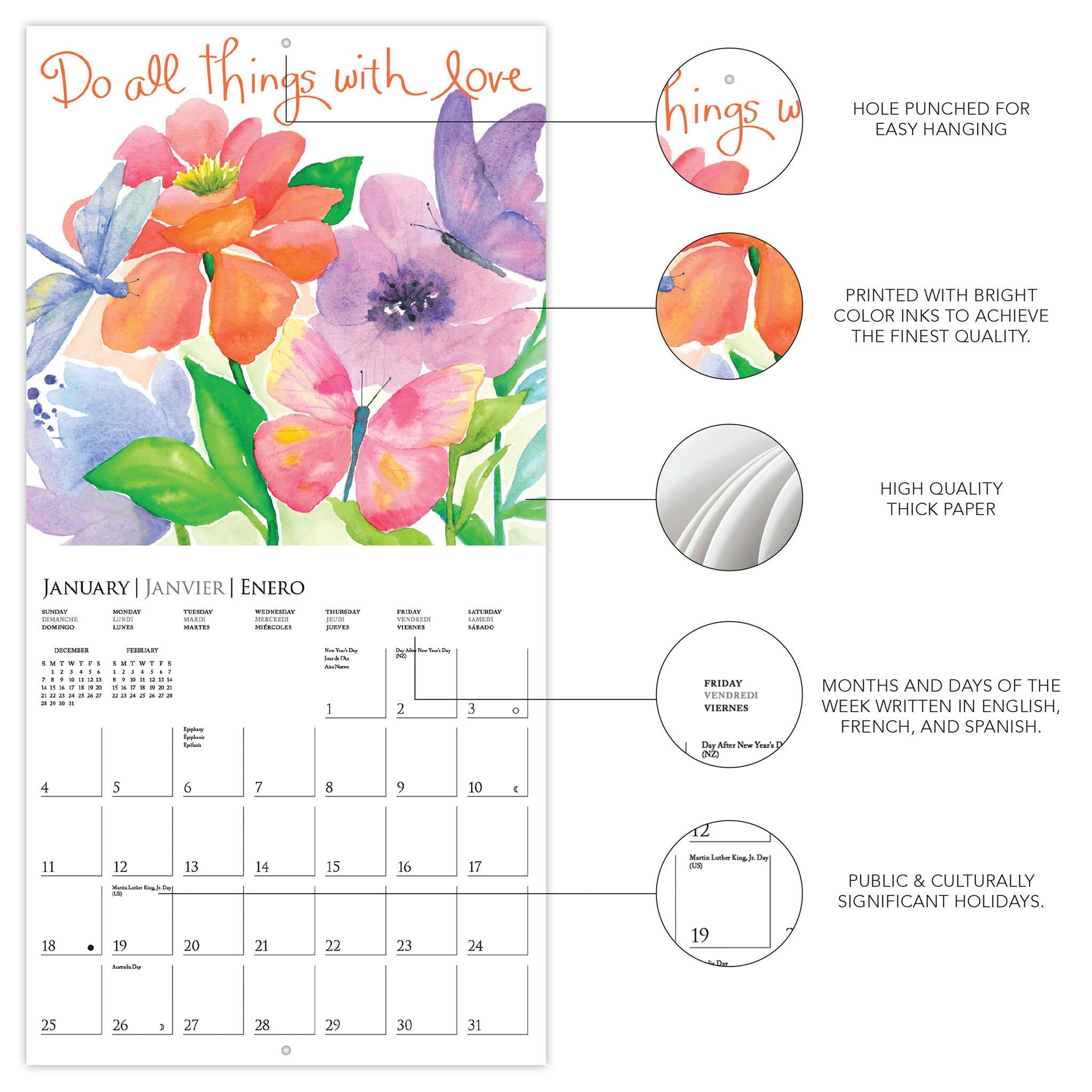 Mini-calendrier Vivre, Aimer, Rire 2026