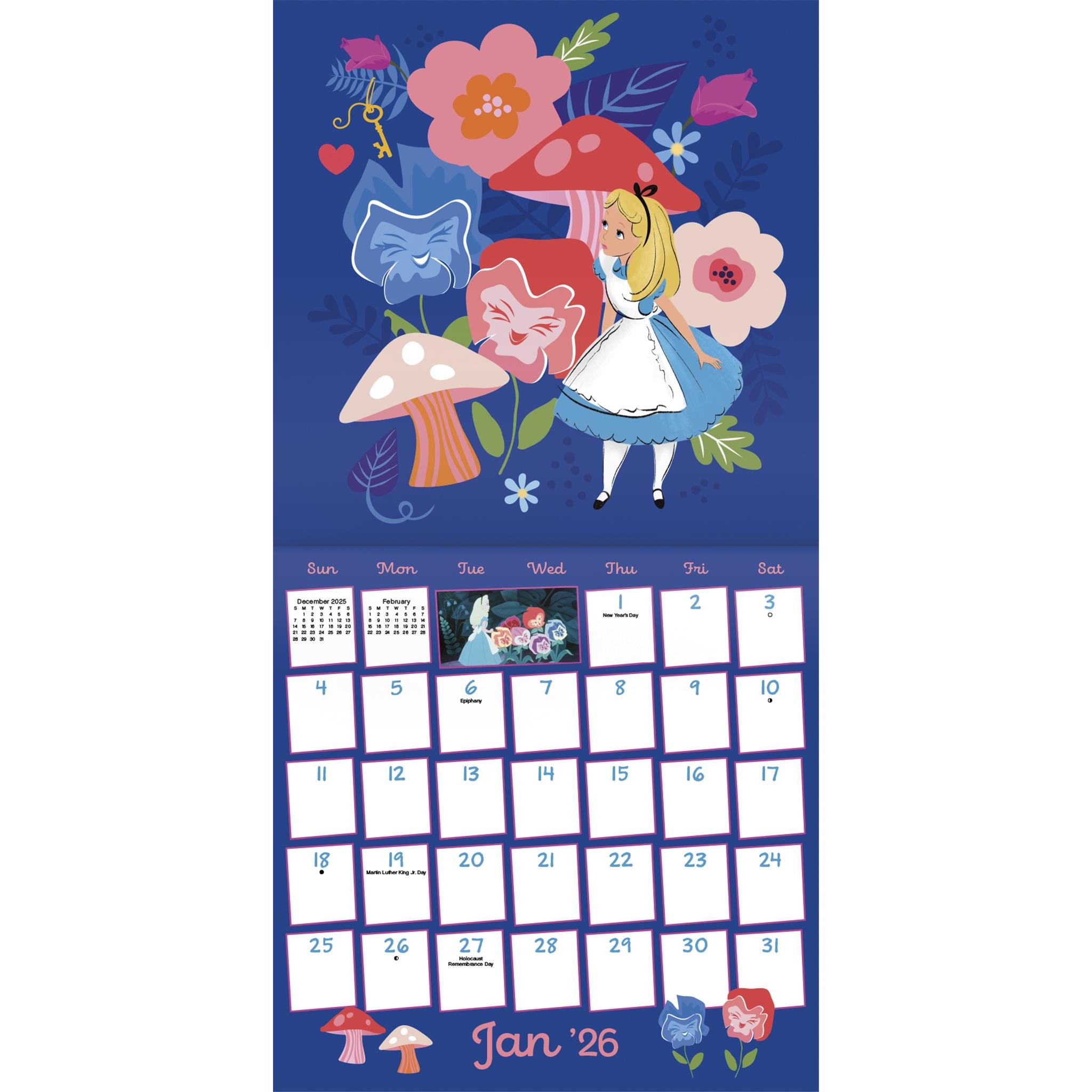 Alice In Wonderland 2026 Wall Calendar - Online Only