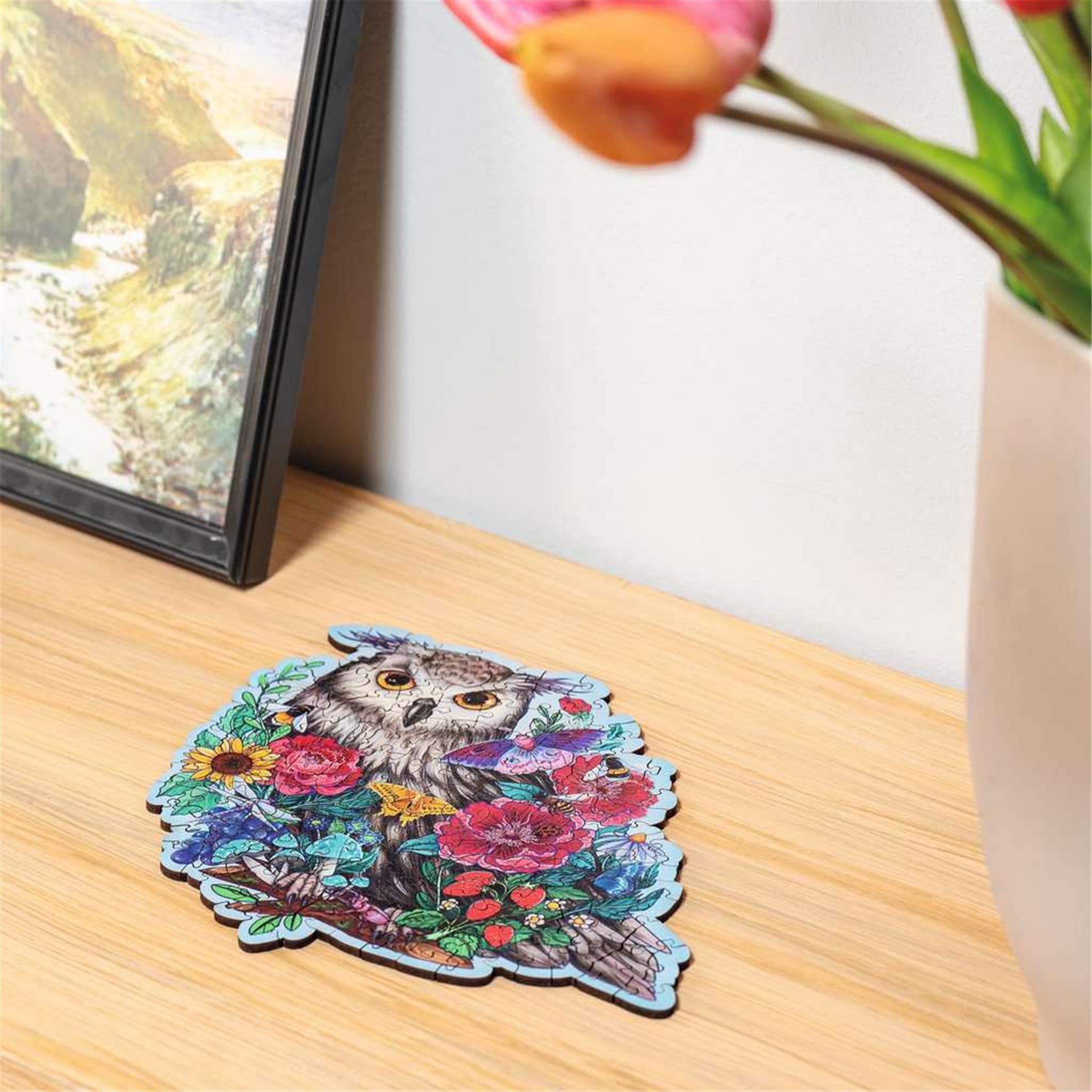 Puzzle en bois Ravensburger « Hibou mystérieux » de 150 pièces