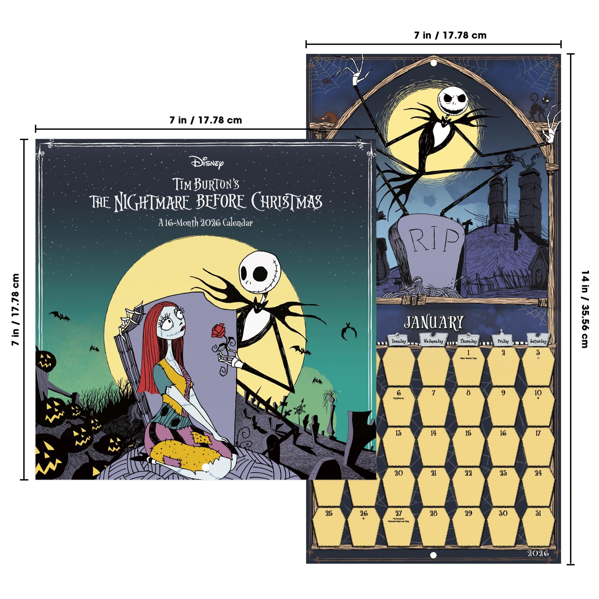 Nightmare Before Christmas 2026 Mini Calendar