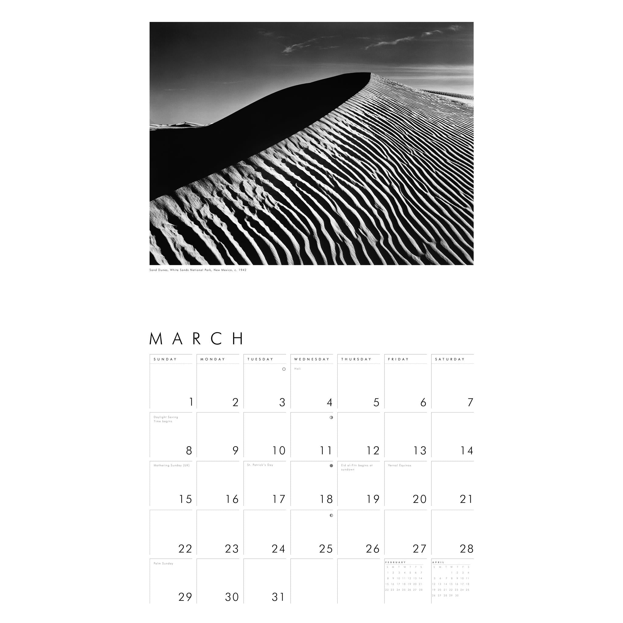 Ansel Adams Wall 2026 Calendar
