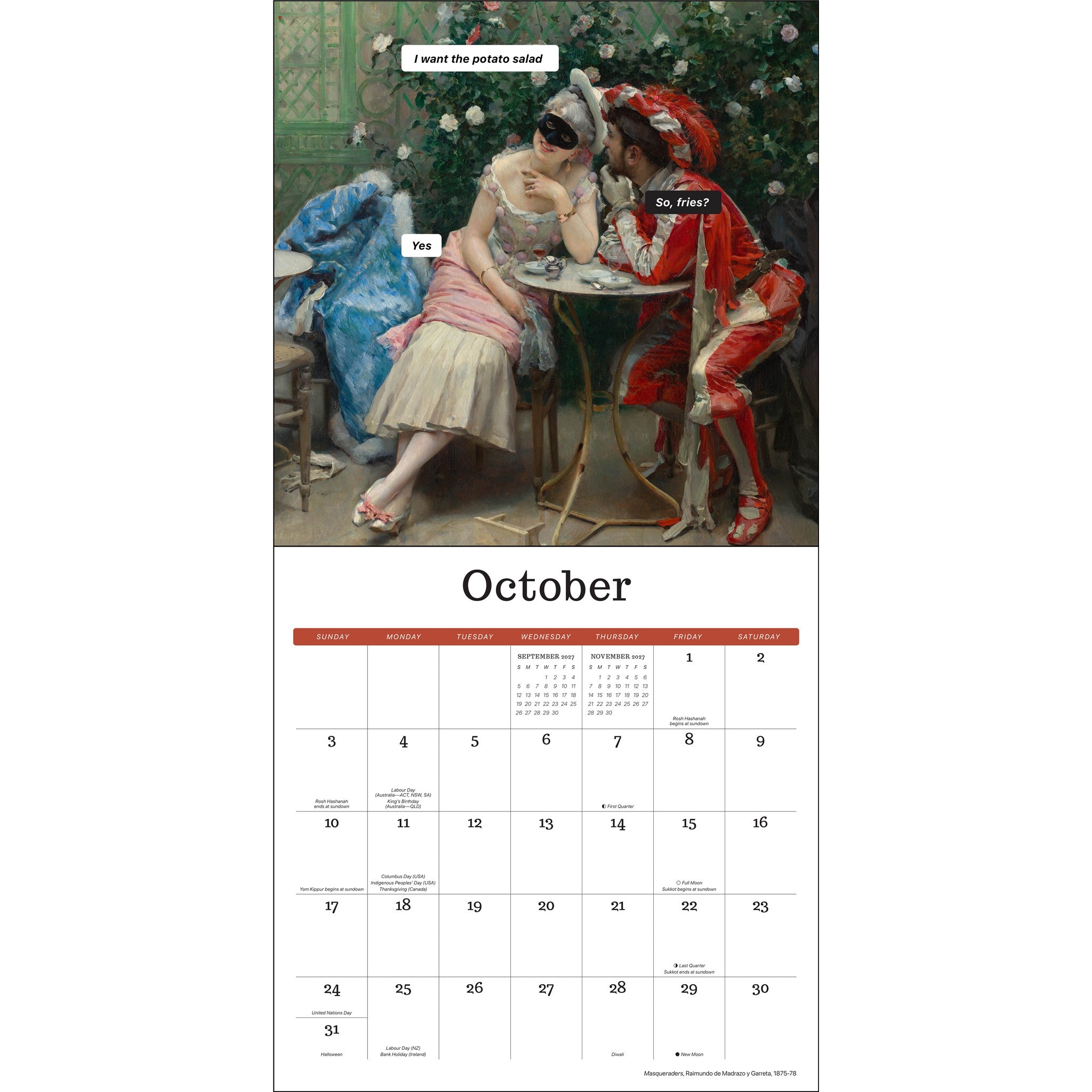 Calendrier mural Histoire du punk 2027 – En ligne seulement