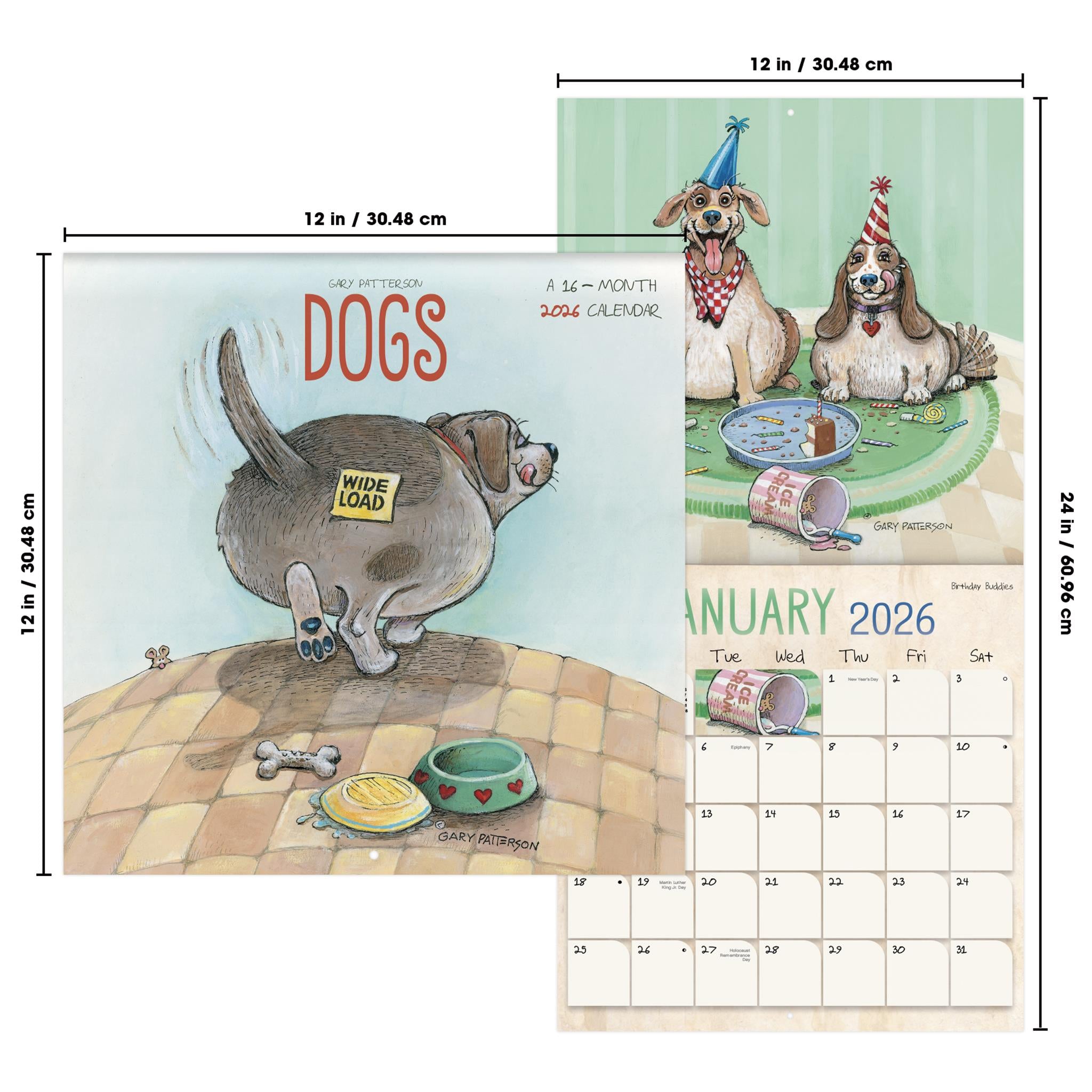 Gary Patterson Dogs 2026 Wall Calendar - Online Only