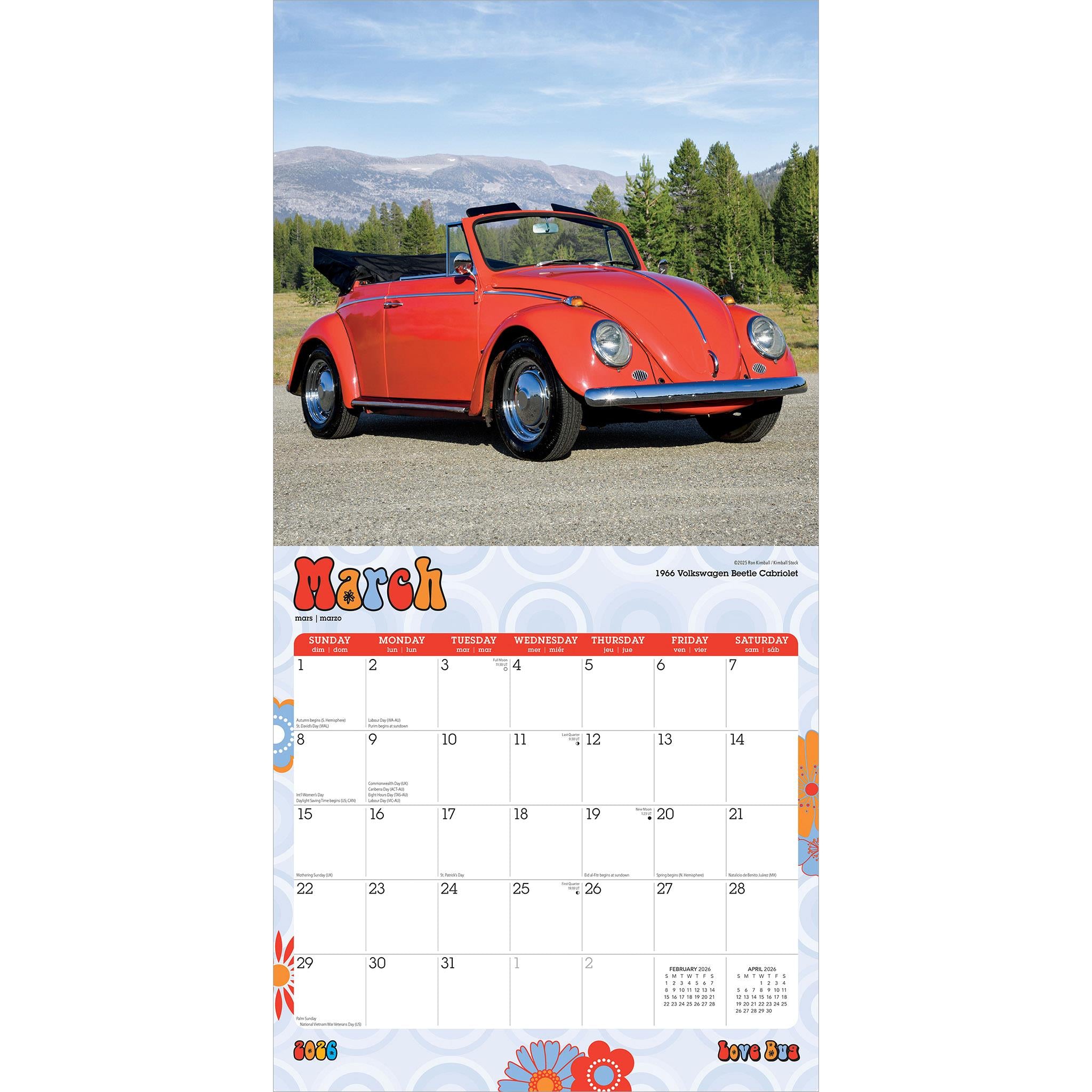 Love Bug 2026 Wall Calendar