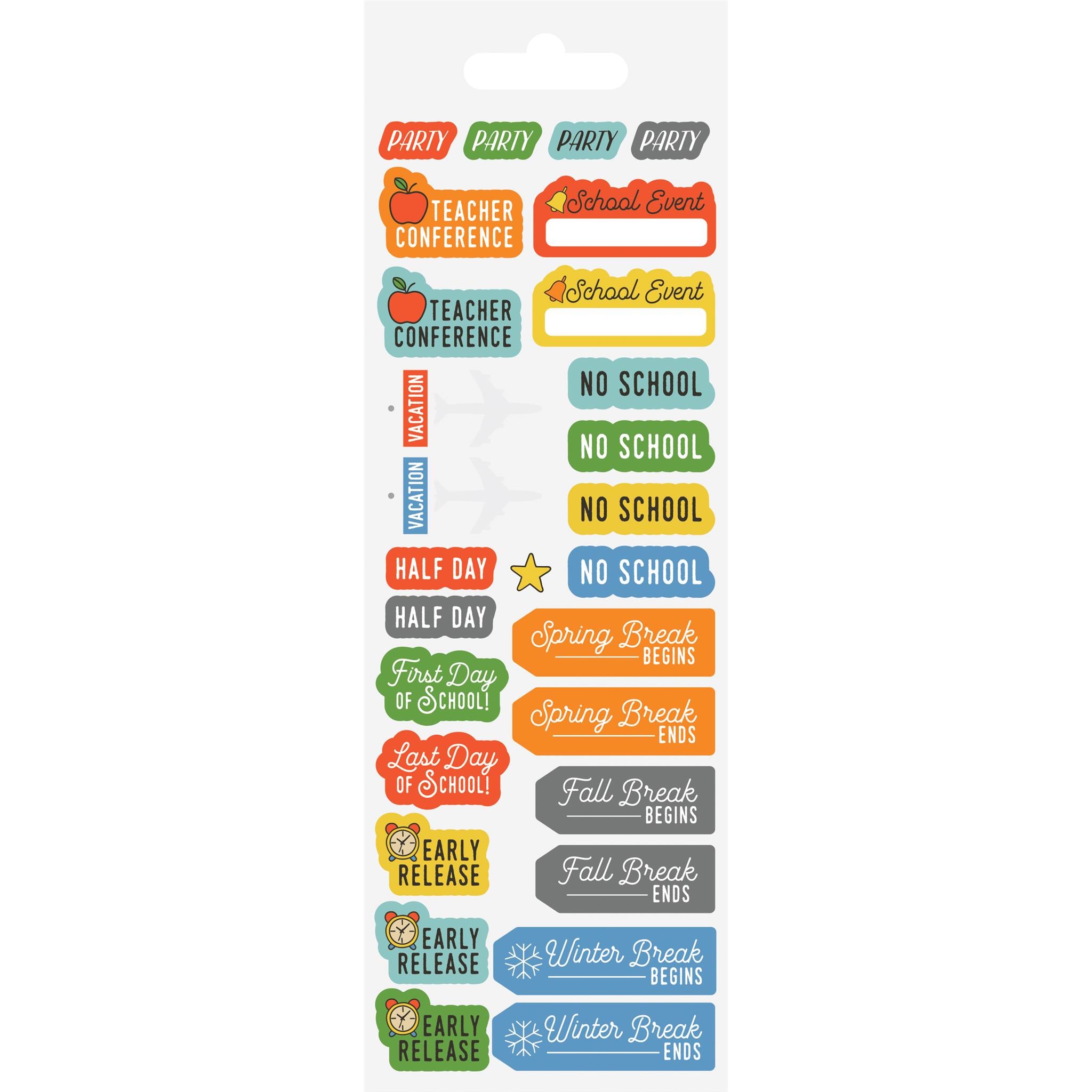 Autocollants de rappel pour calendrier familial