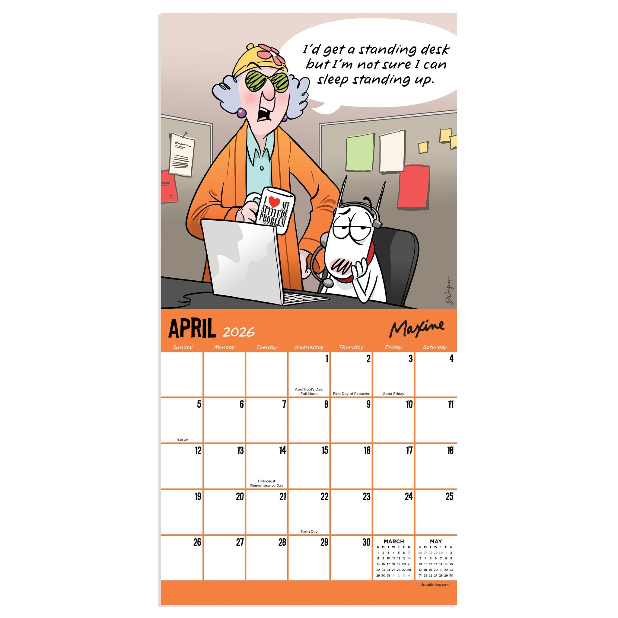 Maxine 2026 Mini Calendar
