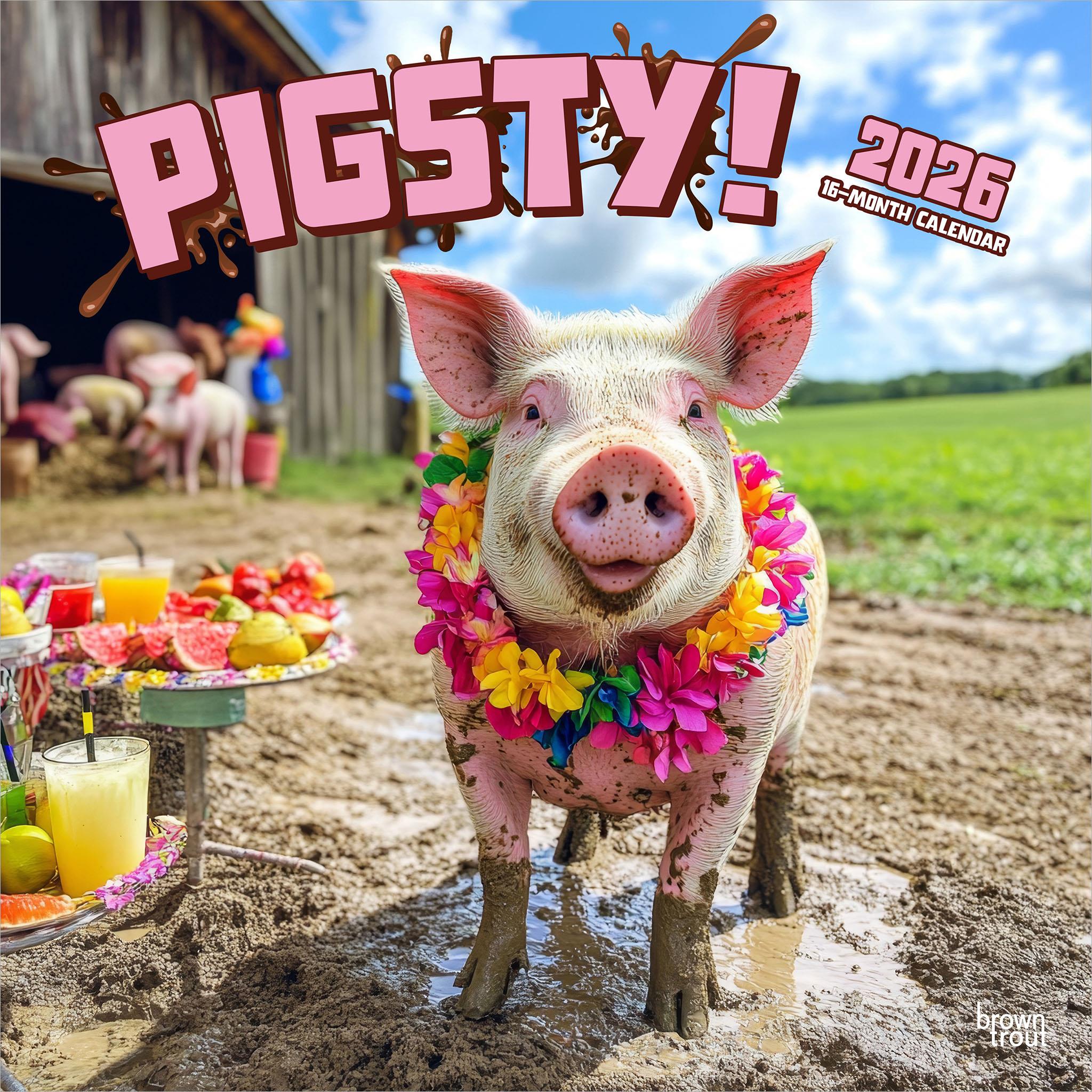 Calendrier mural Pigsty 2026 - Disponible uniquement en ligne