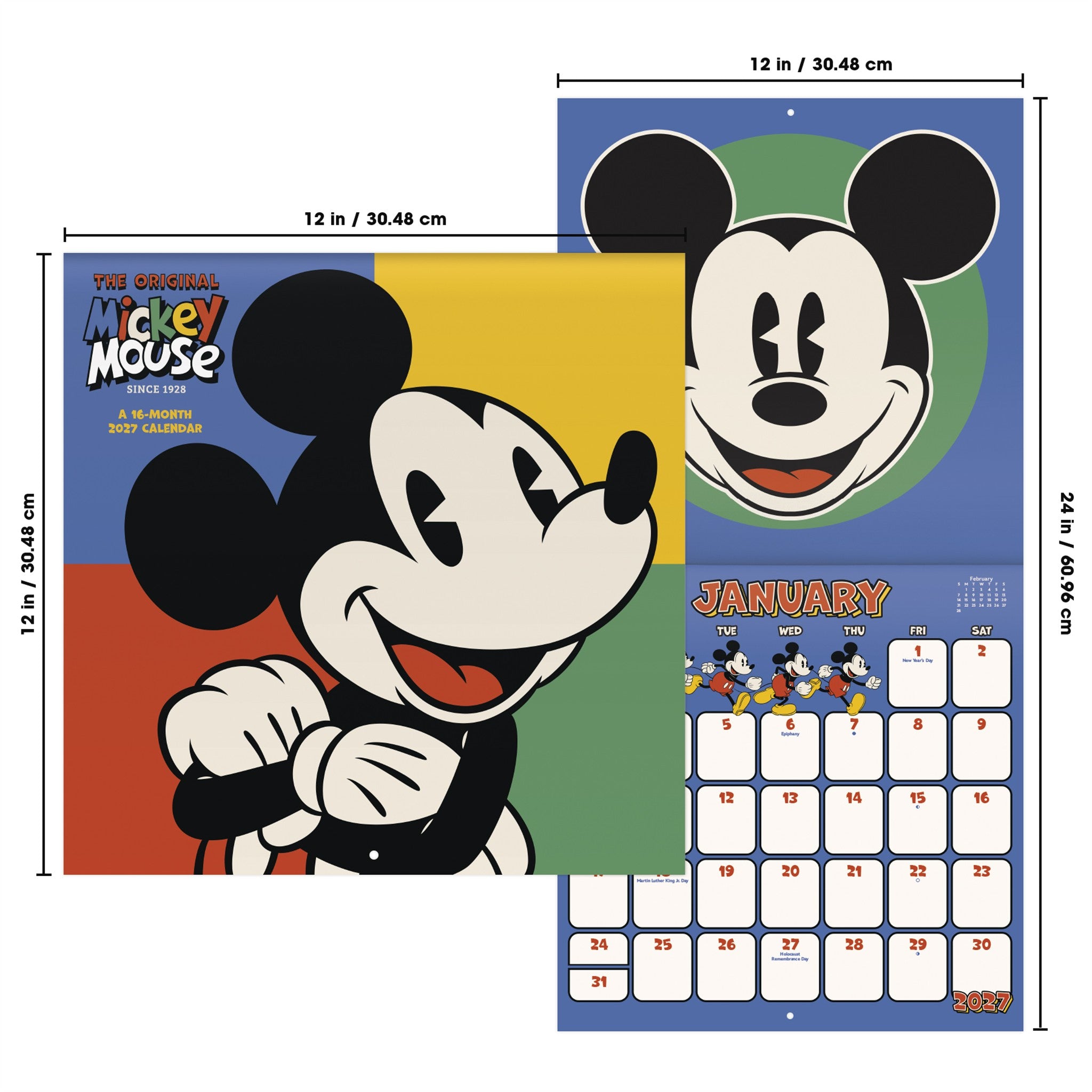 Mickey Mouse: Vintage 2027 Wall Calendar