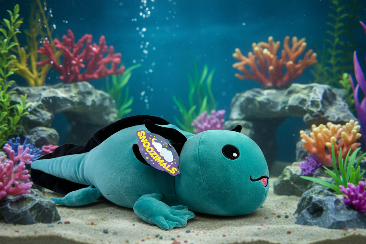 Peluche Axolotl Sarcelle Snoozimal 50 cm