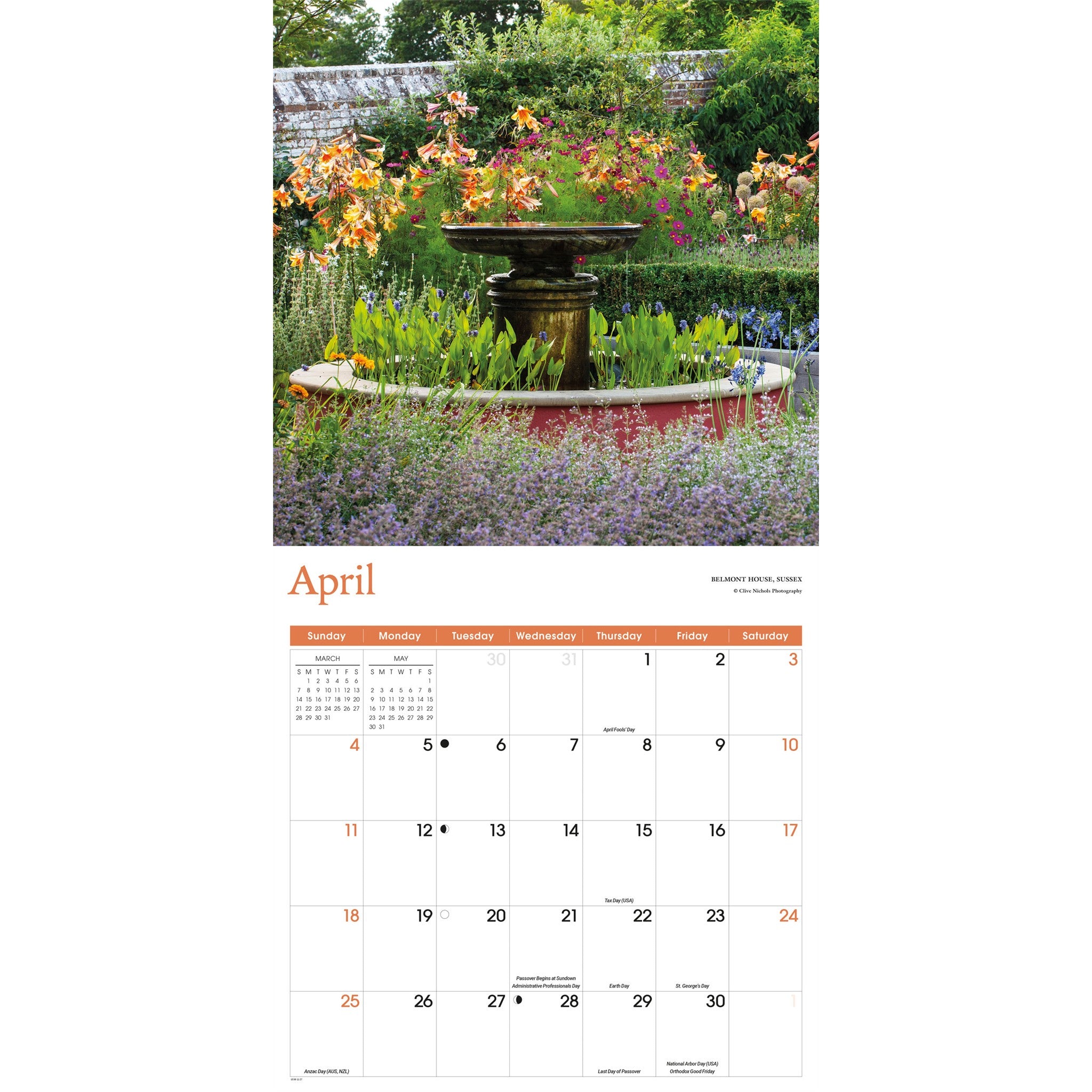 Country Gardens 2027 Wall Calendar