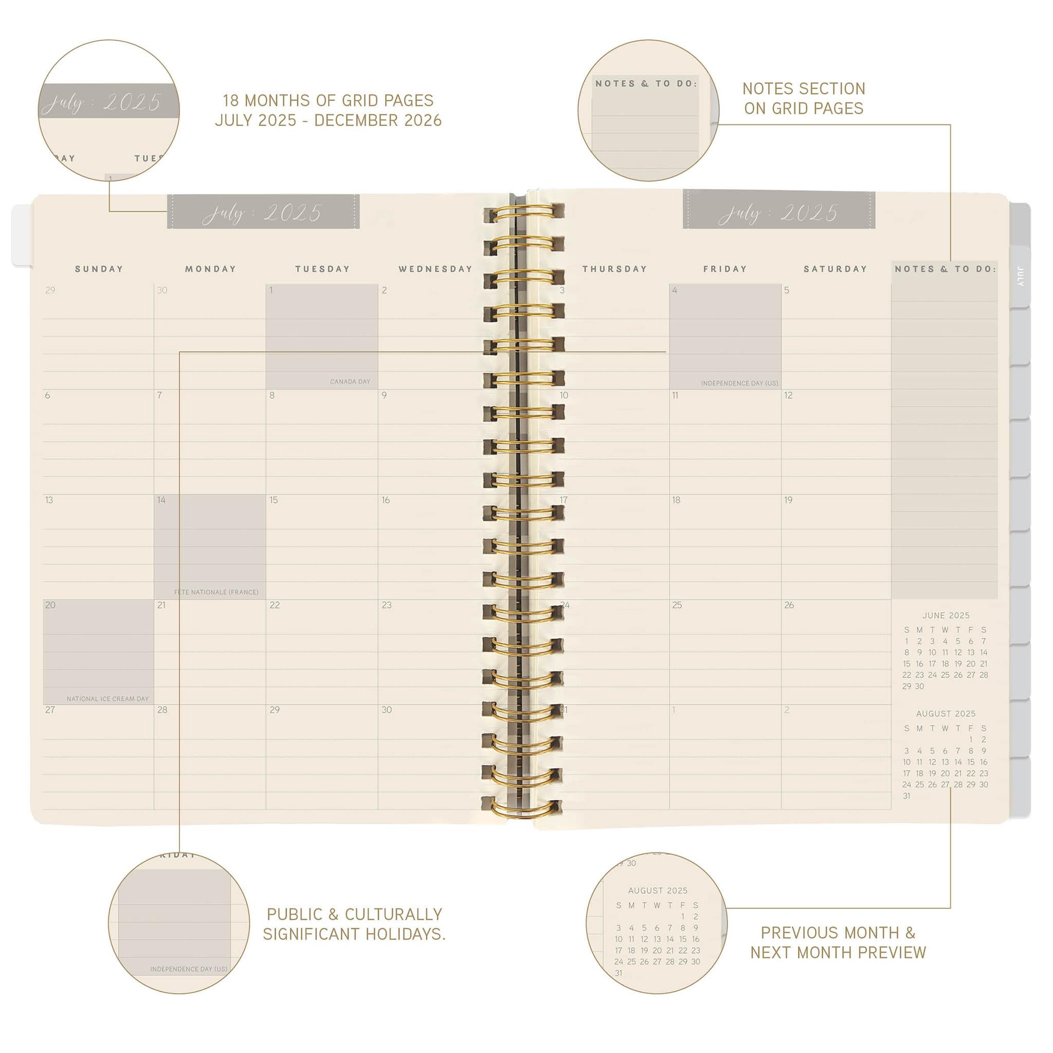 Calendrier des fiançailles Farmhouse Floral 2025-2026