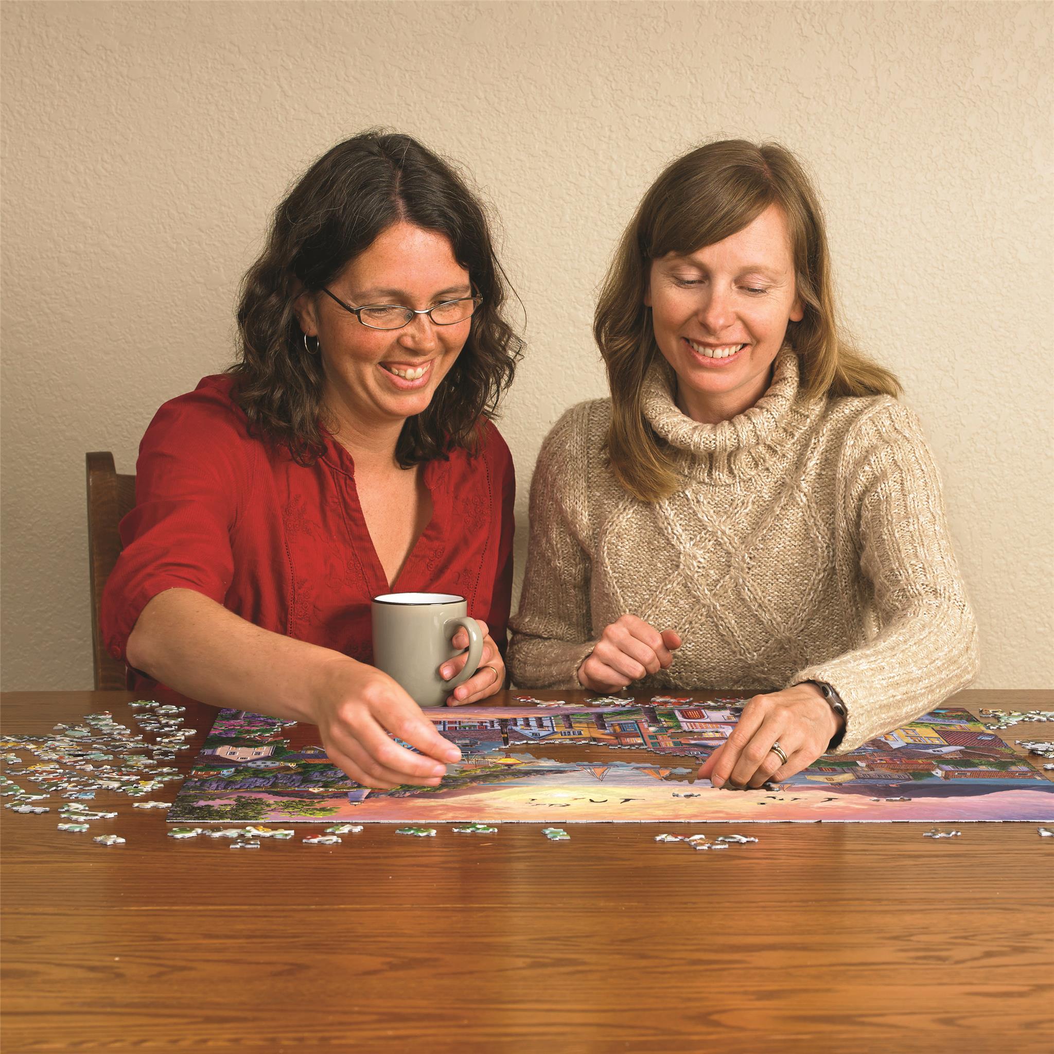 Coastal Town at Sunset 1000 Piece Puzzle