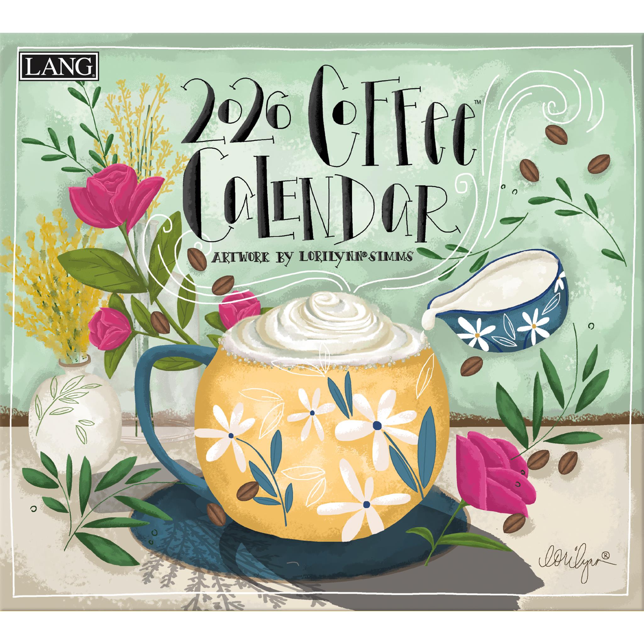Calendrier mural de luxe Café 2026 - Disponible uniquement en ligne