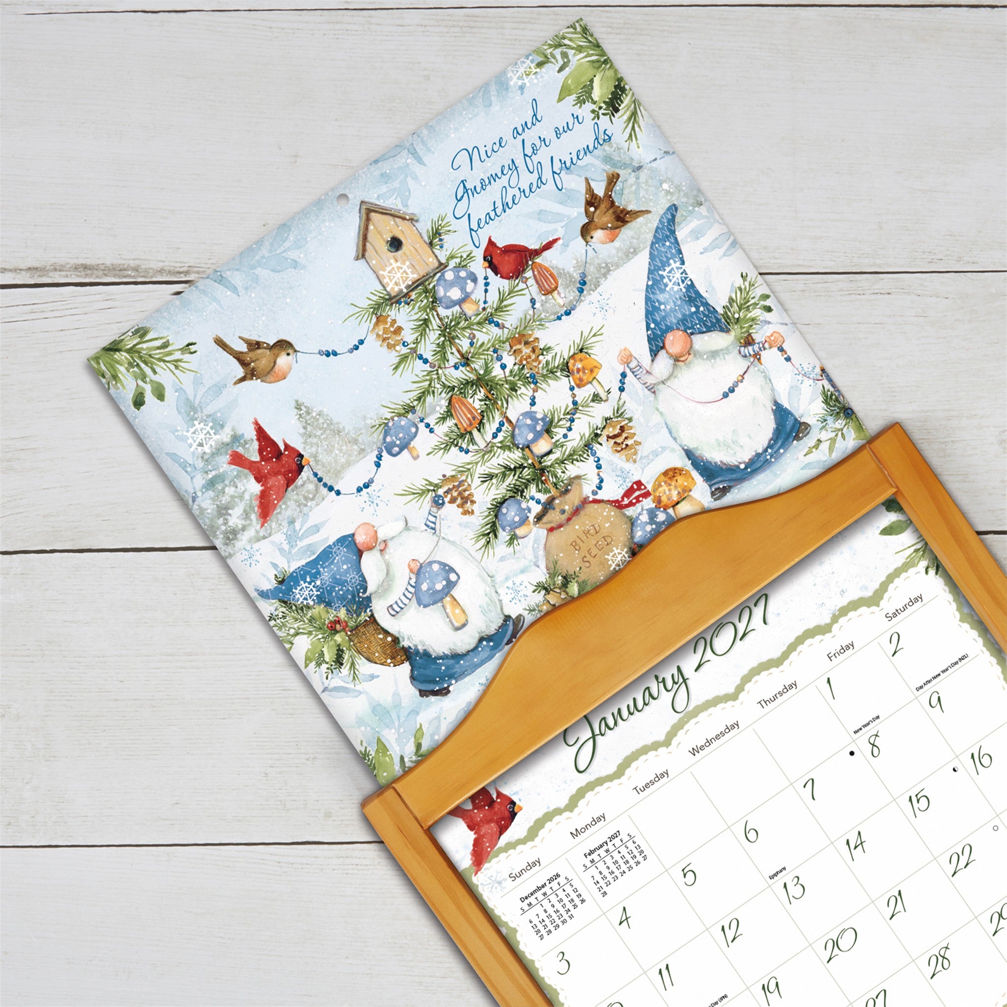 Gnome Sweet Gnome Special Edition with Print 2027 Wall Calendar