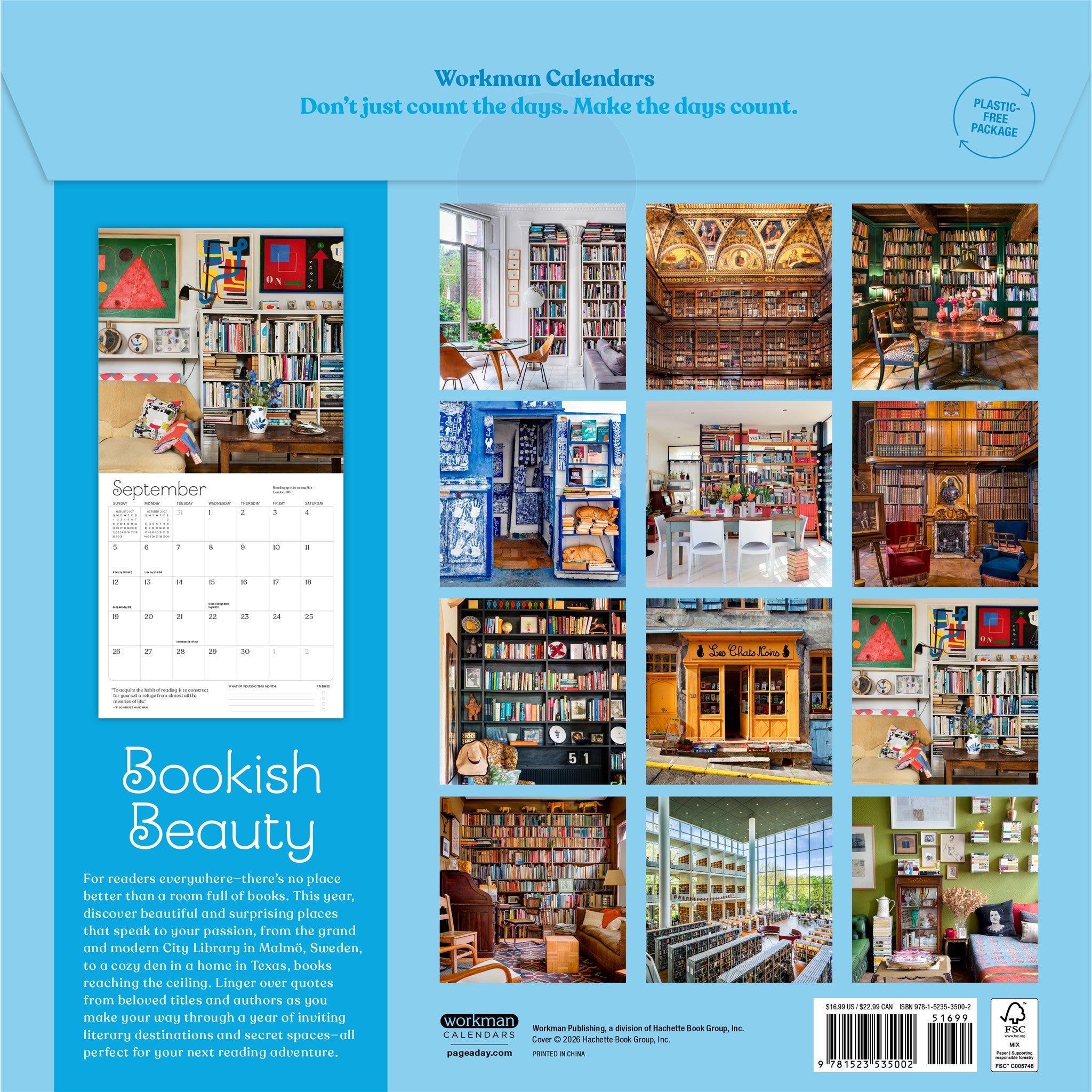 A Calendar for Book Lovers 2027 Wall Calendar - Online Only