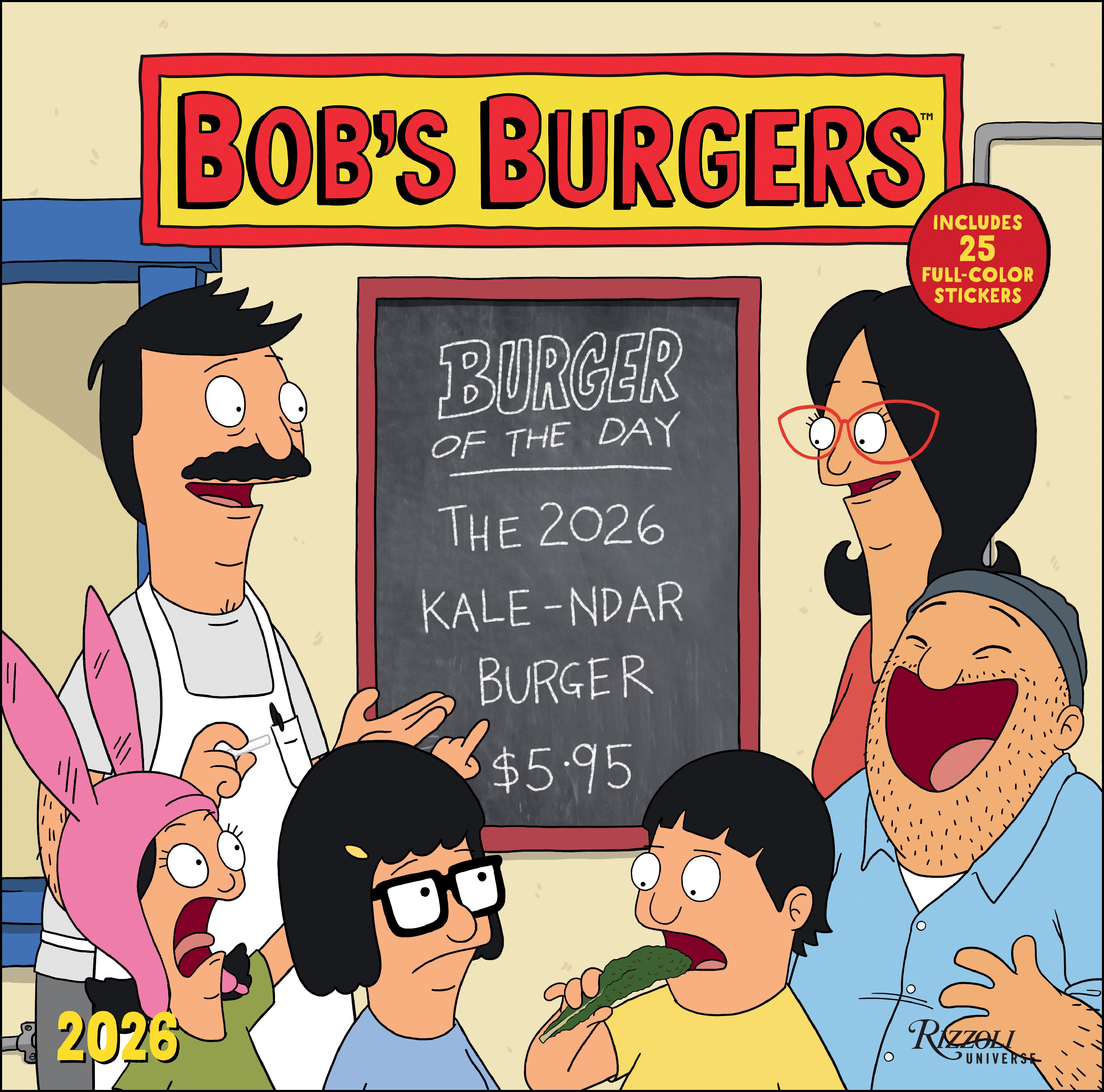 Calendrier mural Bob's Burgers 2026