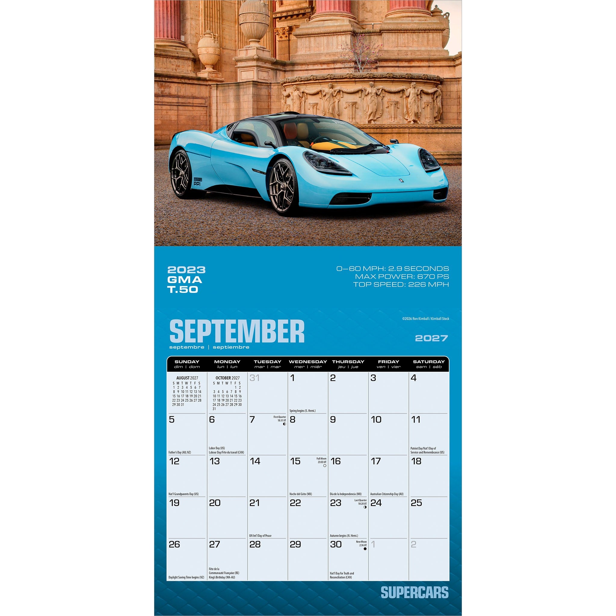 Supercars 2027 Mini Calendar