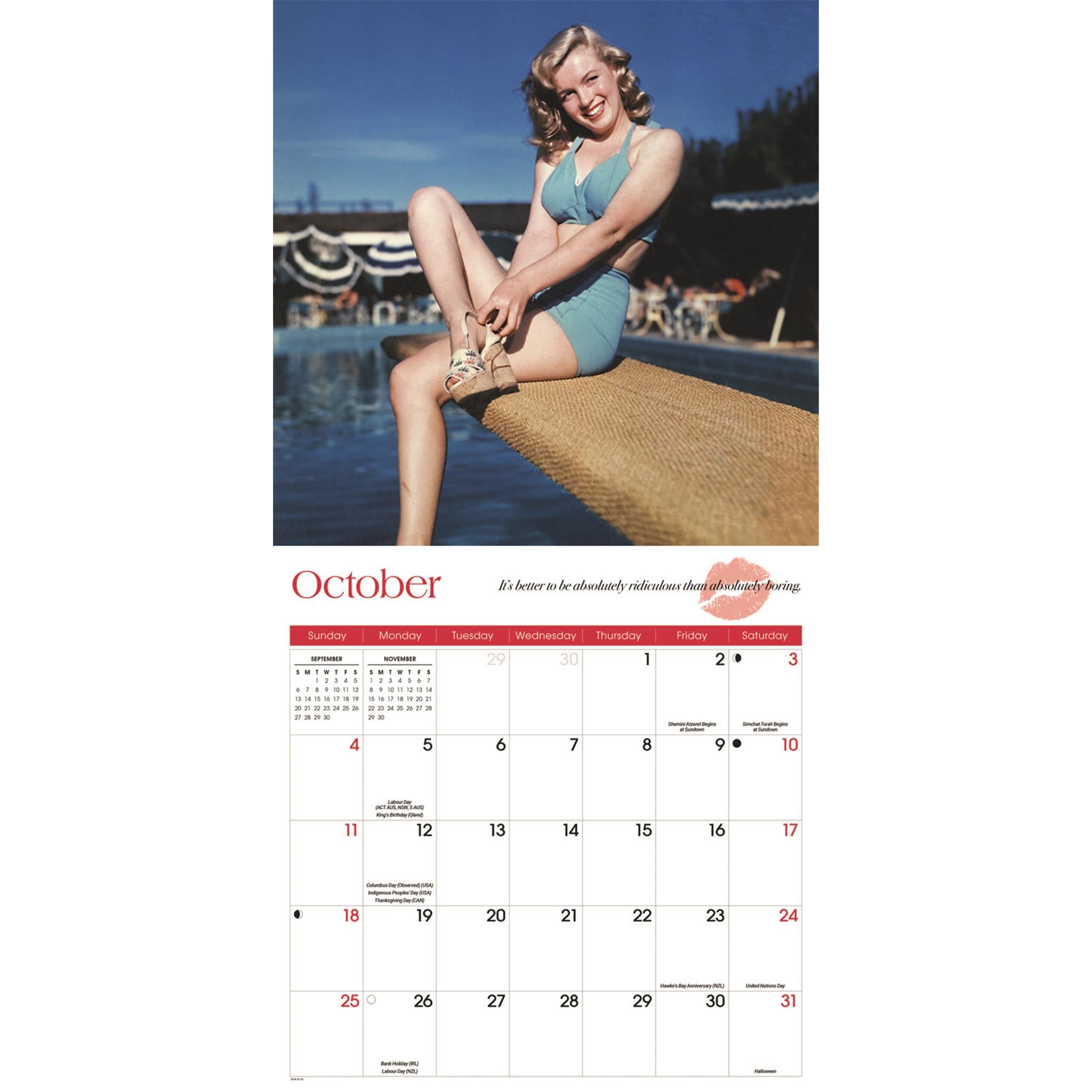 Marilyn Monroe 2026 Wall Calendar