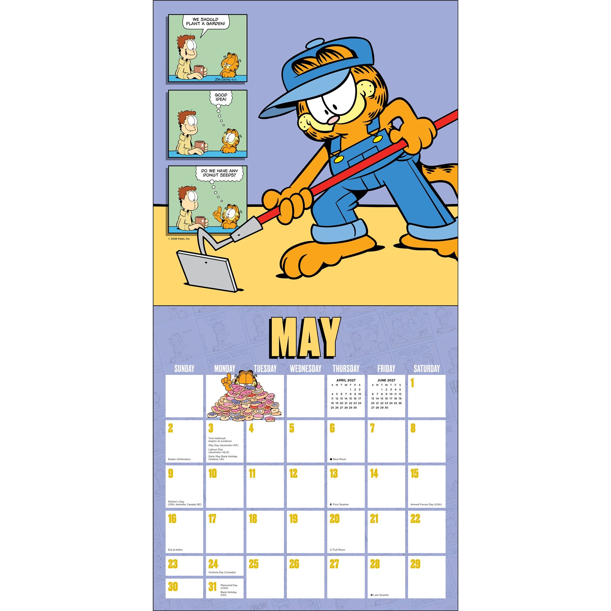 Calendrier mural Garfield 2027