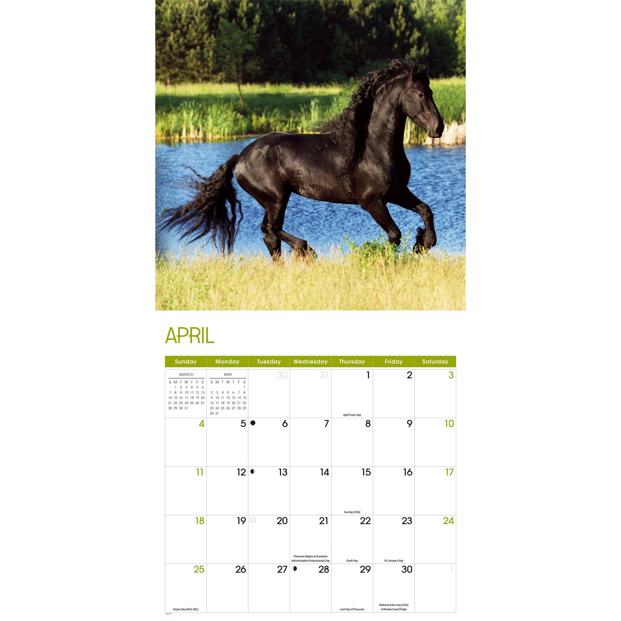 Calendrier mural Chevaux 2027