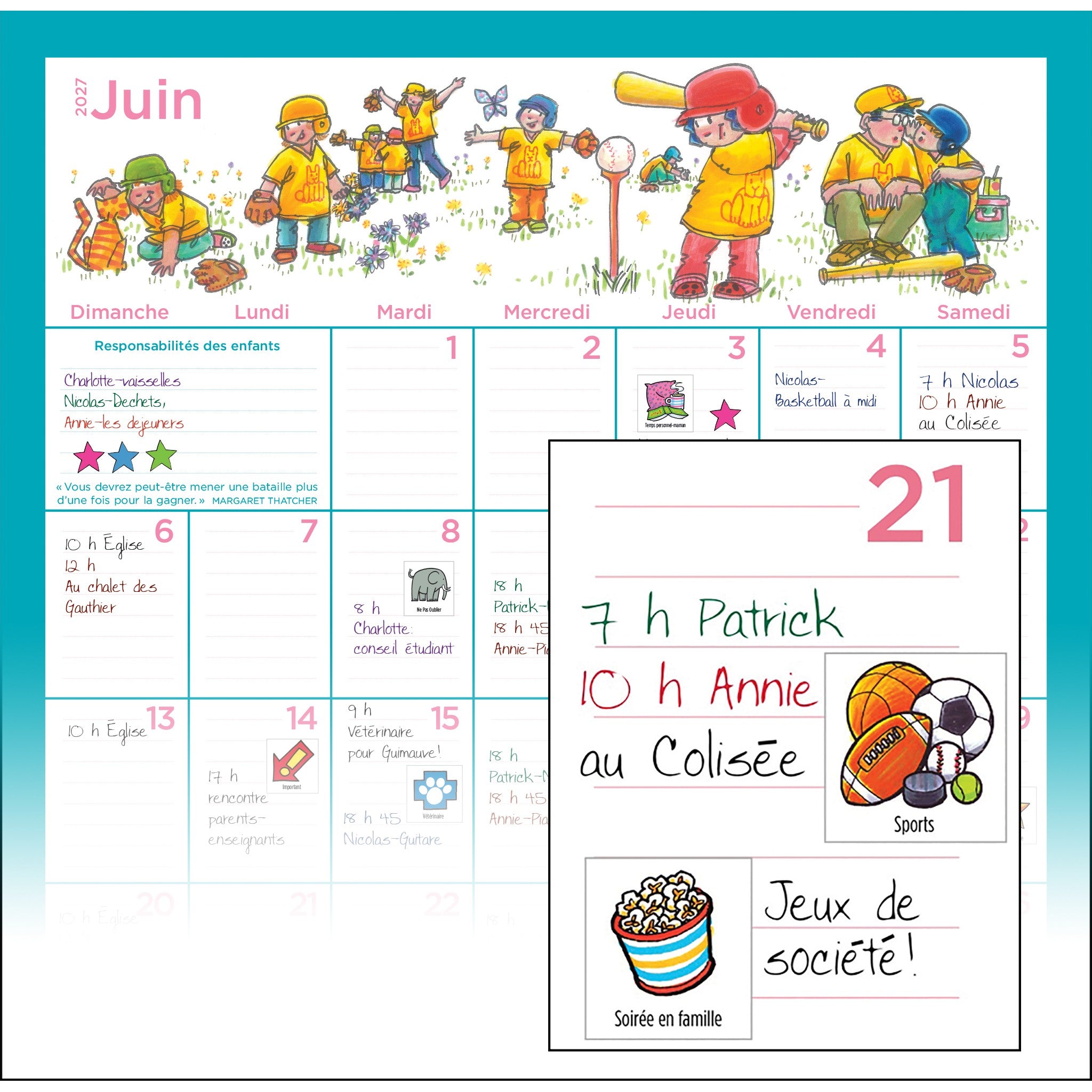 Memo Frigo 2027 Calendrier Mural (French)