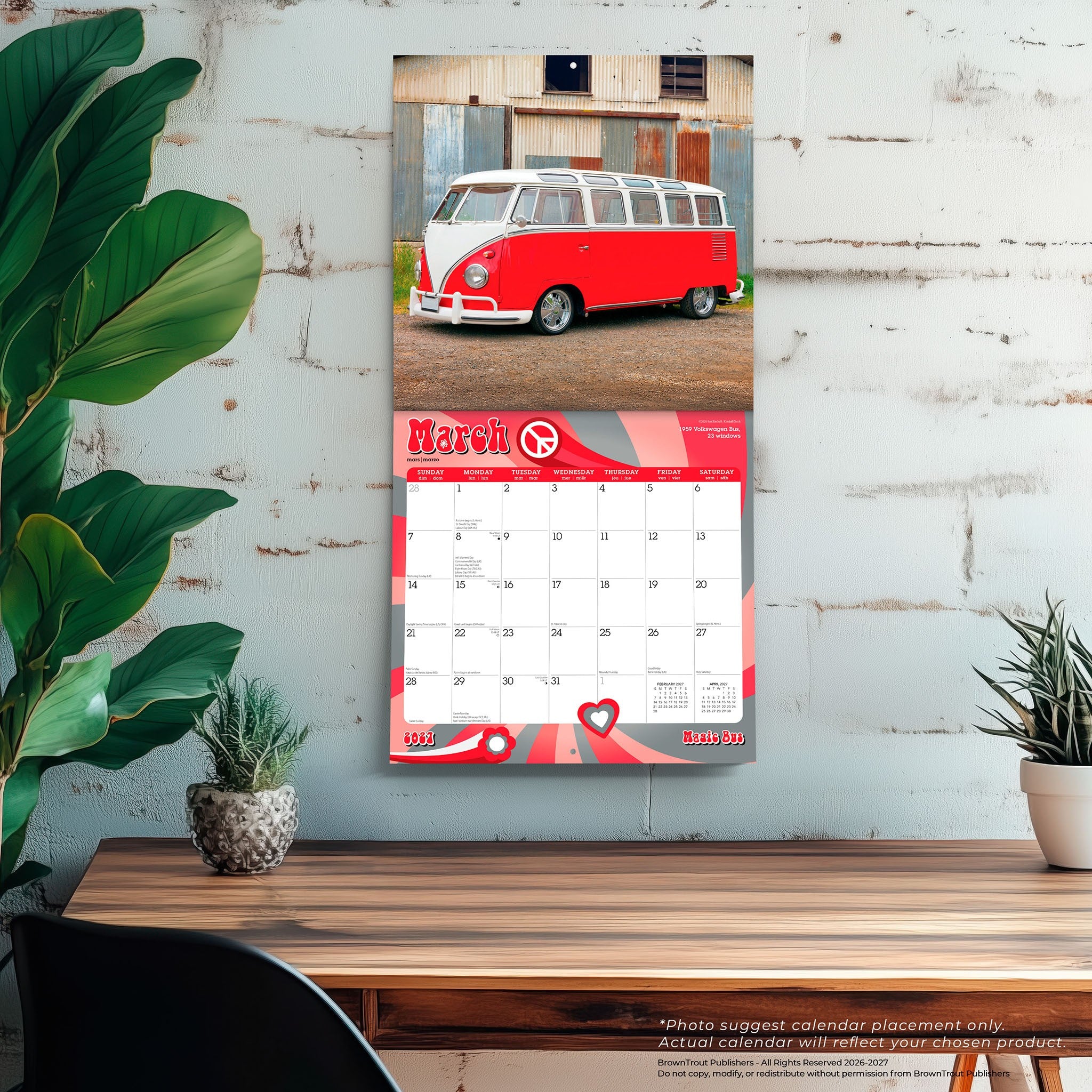 Magic Bus 2027 Wall Calendar