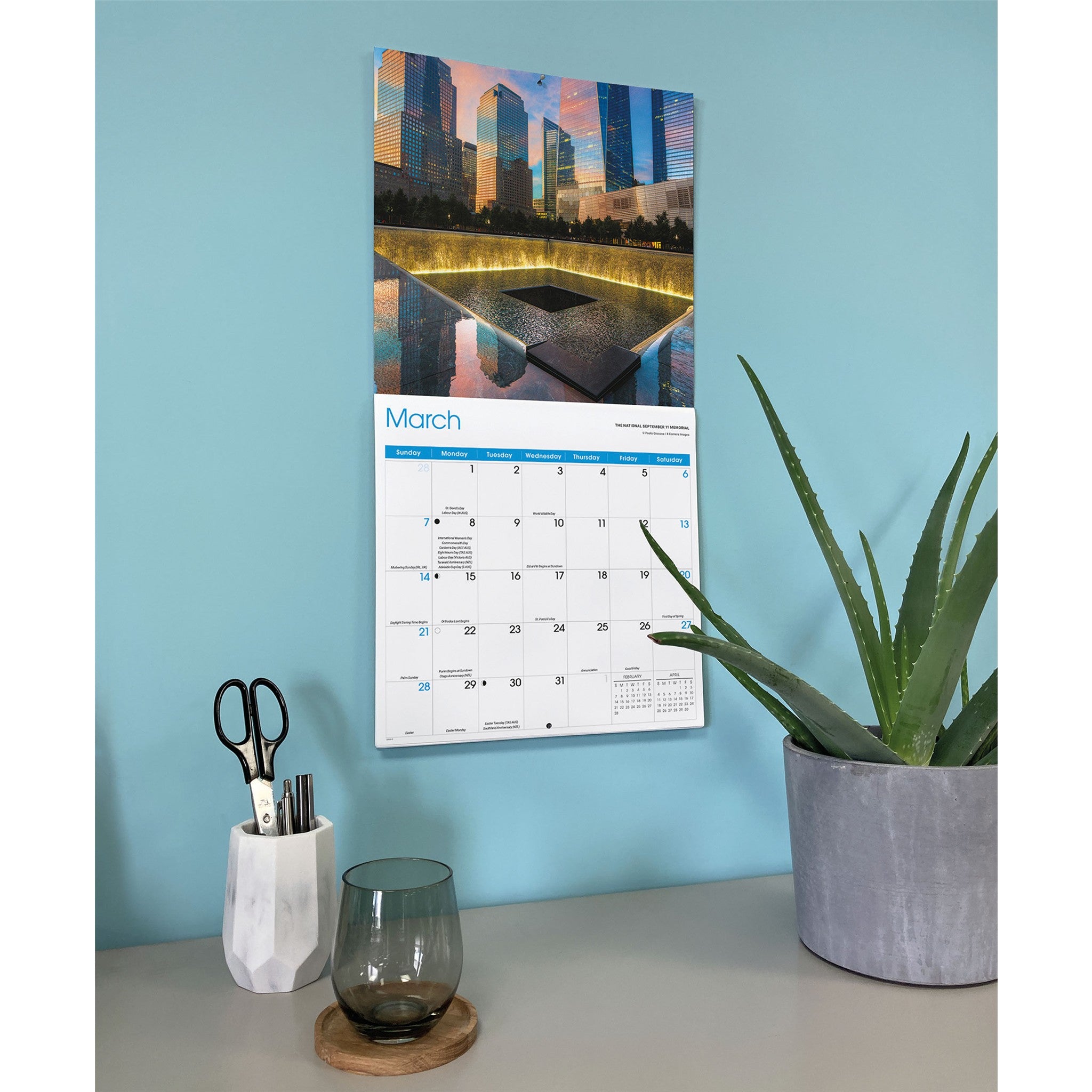 Calendrier mural New York 2027