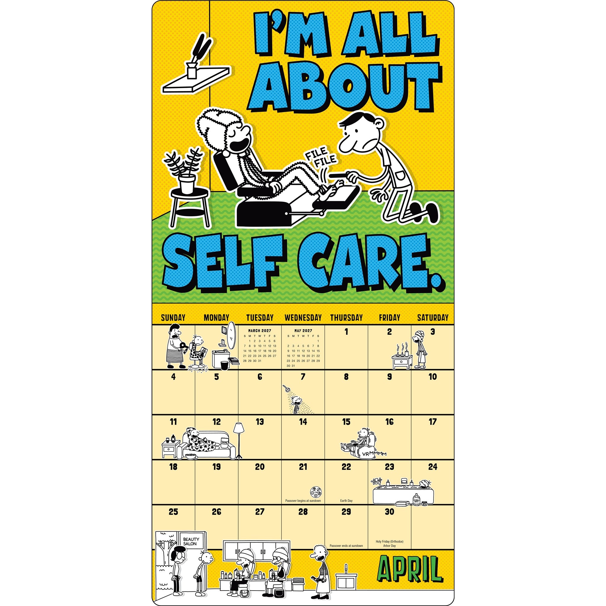 Wimpy Kid with Stickers 2027 Wall Calendar