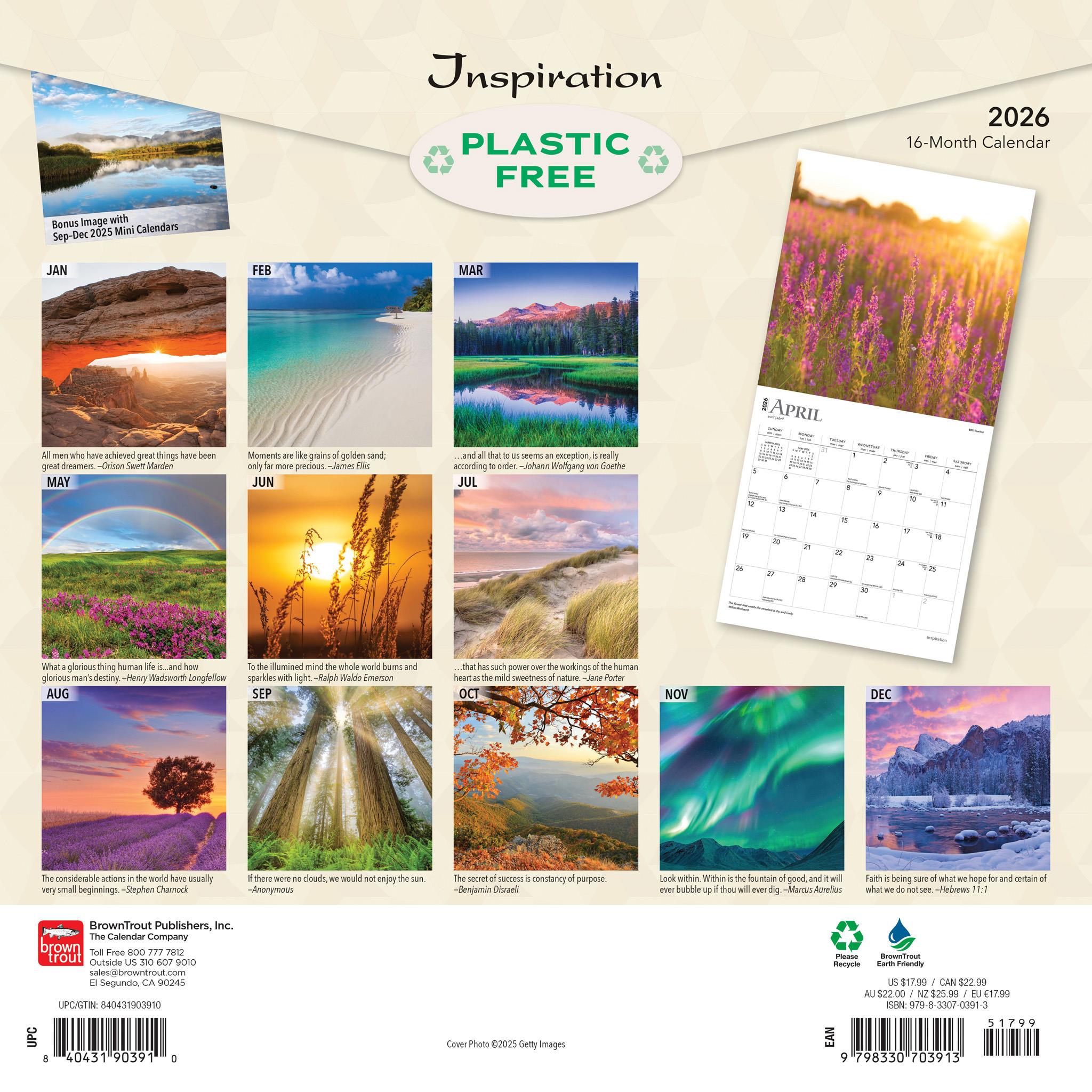 Inspiration 2026 Wall Calendar
