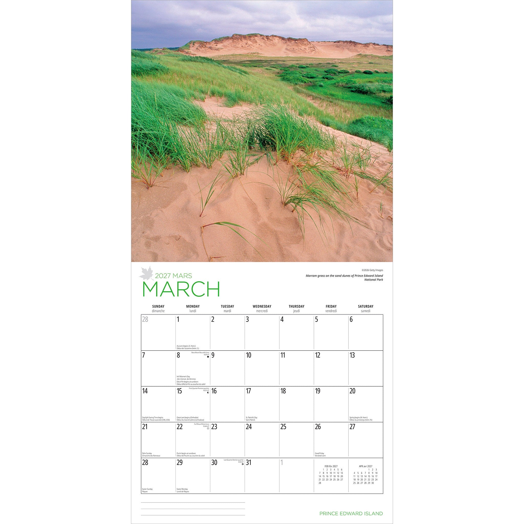 Prince Edward Island 2027 Wall Calendar - Online Only