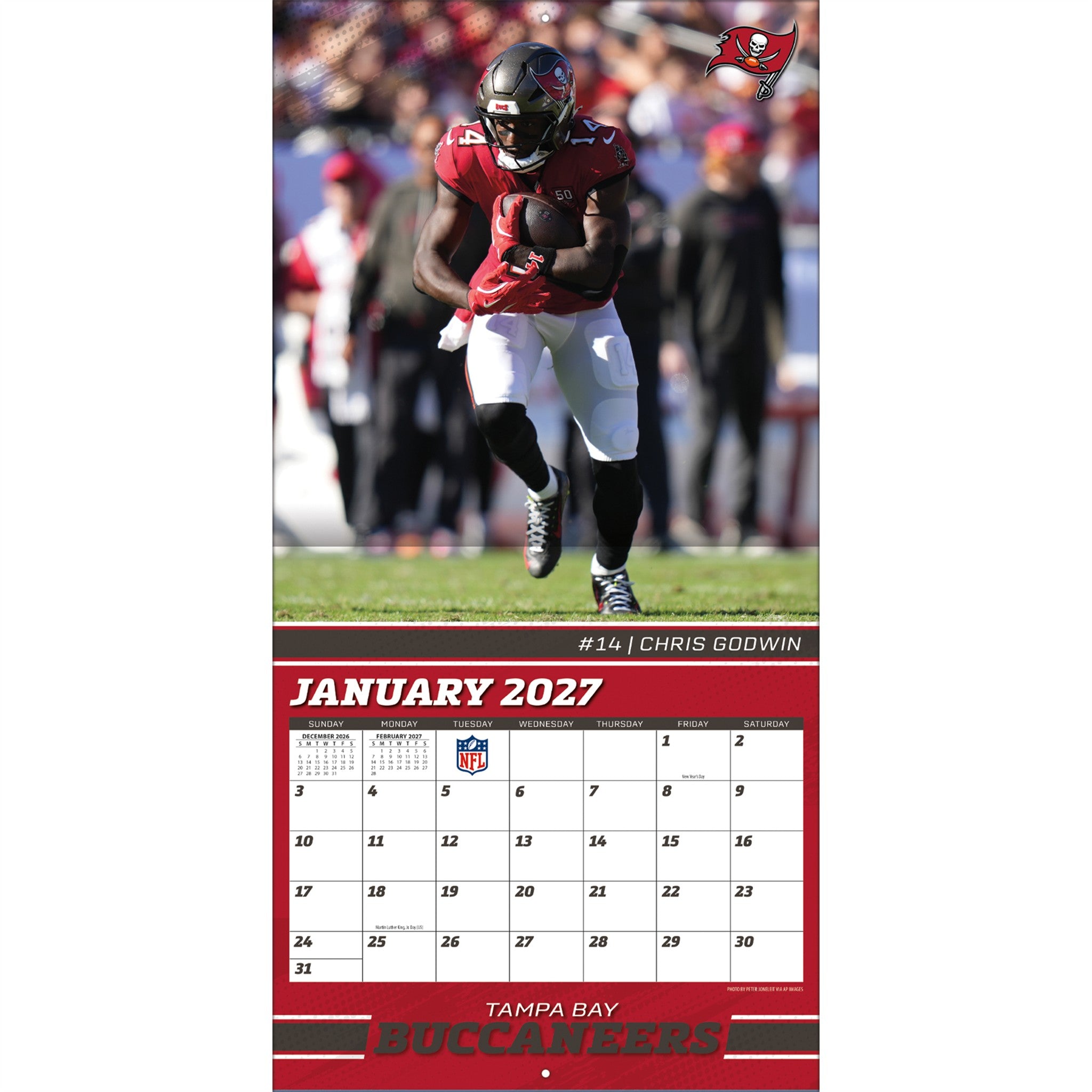 NFL Tampa Bay Buccaneers 2027 Wall Calendar - Online Only