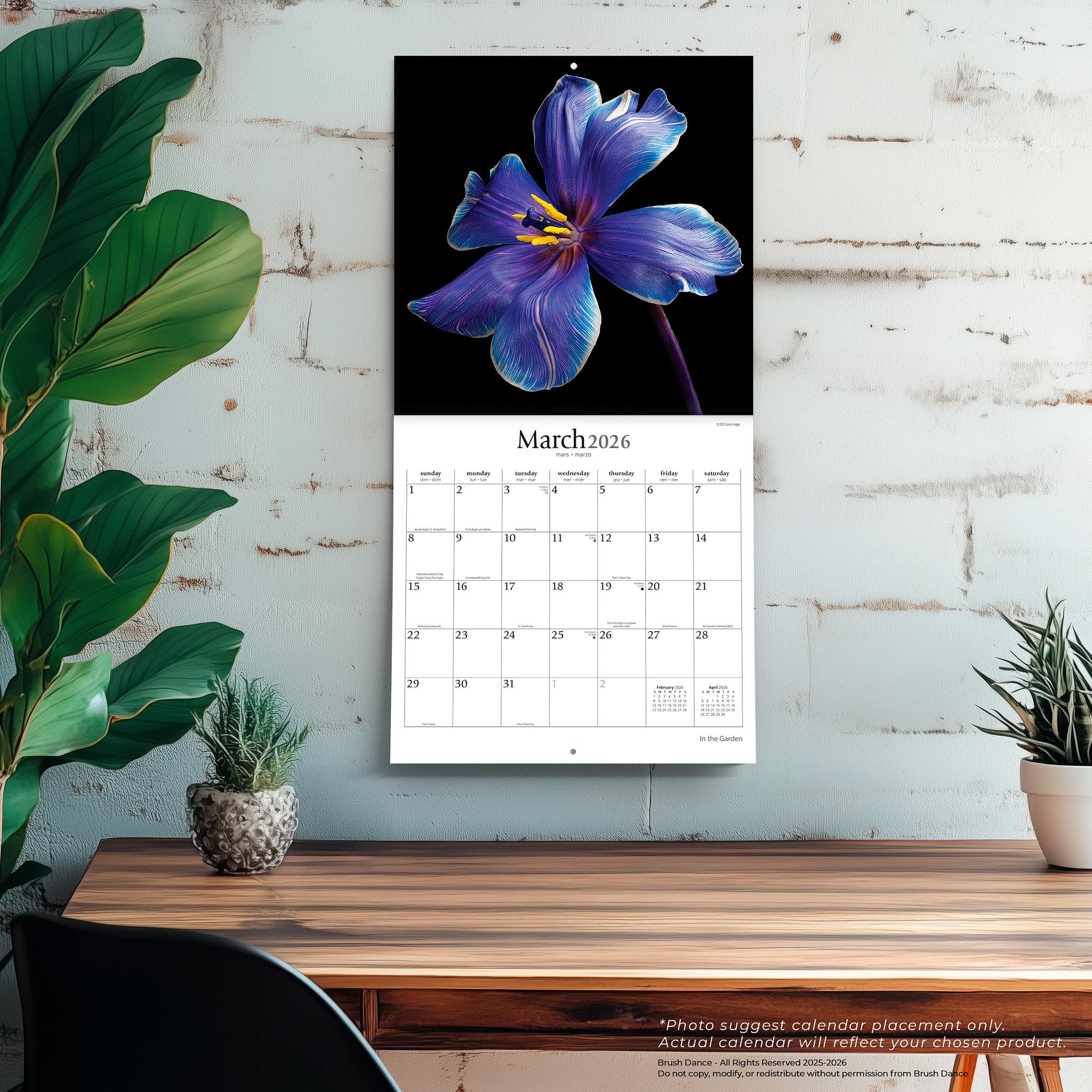 In The Garden 2026 Wall Calendar