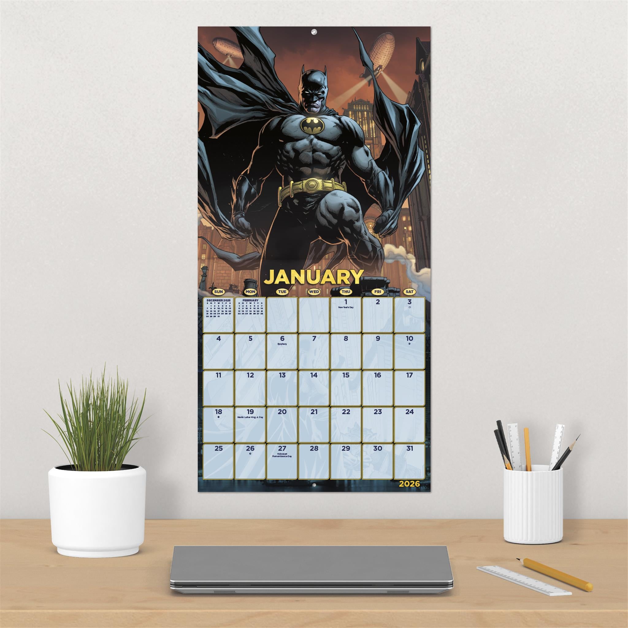 Calendrier mural Batman Comics 2026