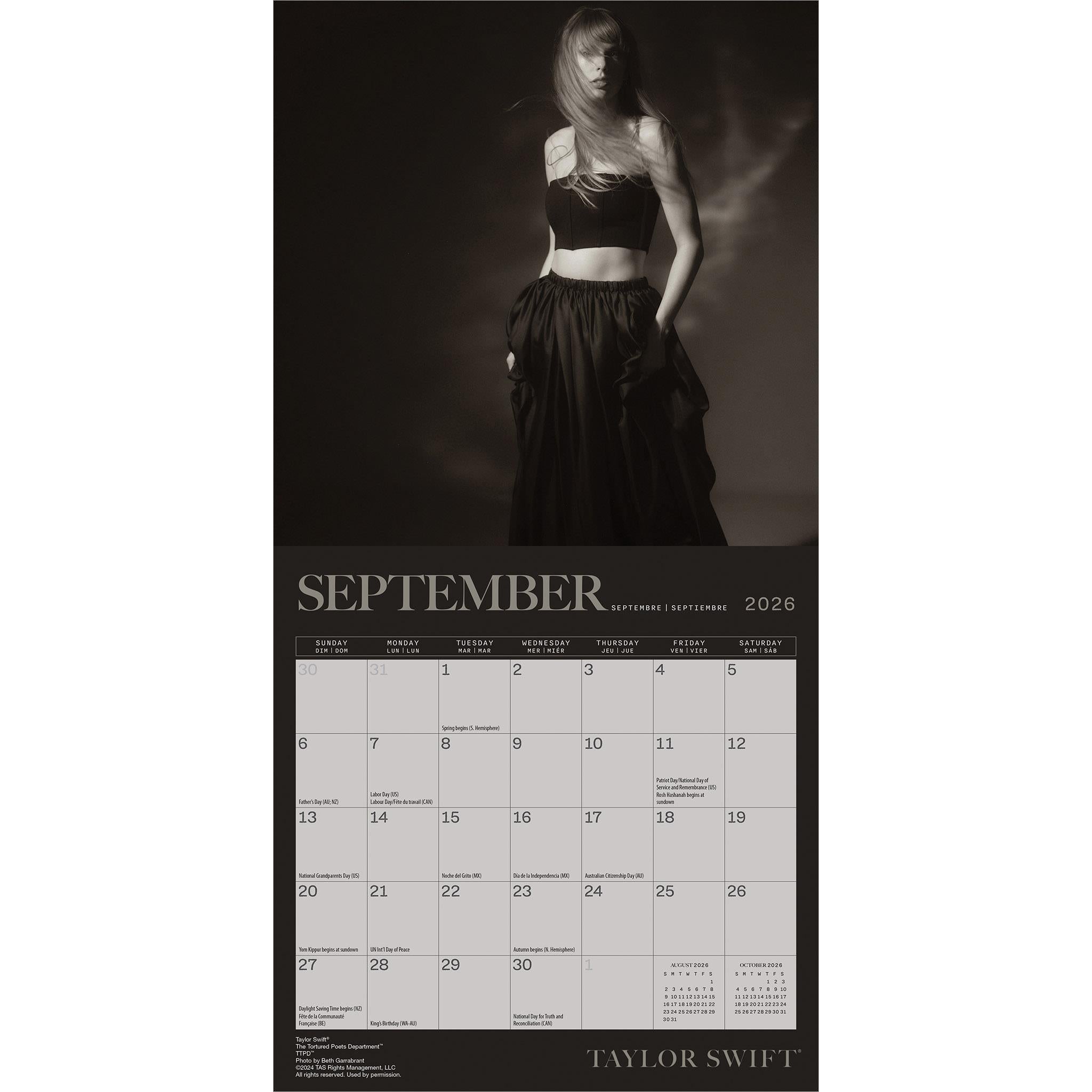Taylor Swift 2026 Mini Calendar