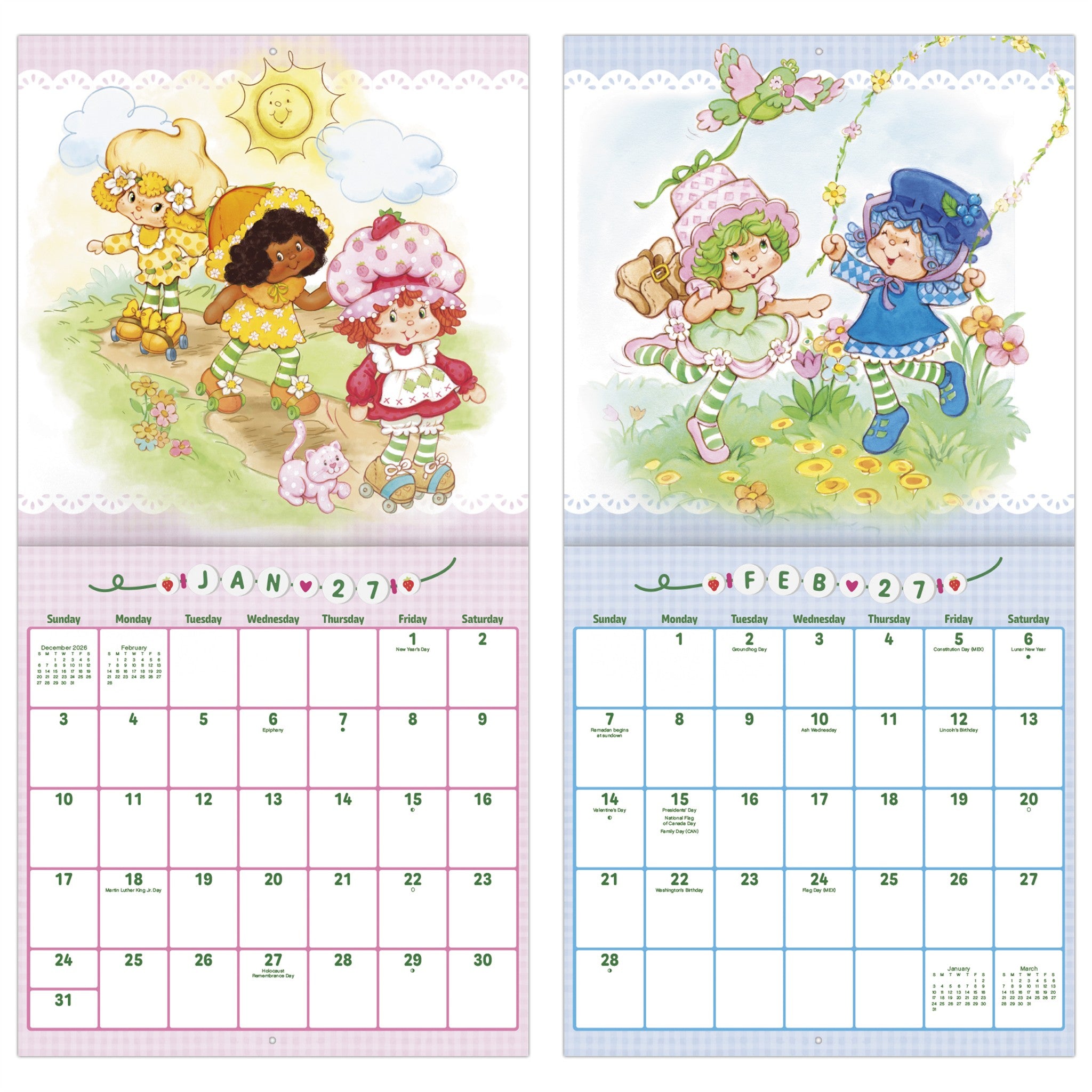 Strawberry Shortcake Exclusive with Decal 2027 Wall Calendar