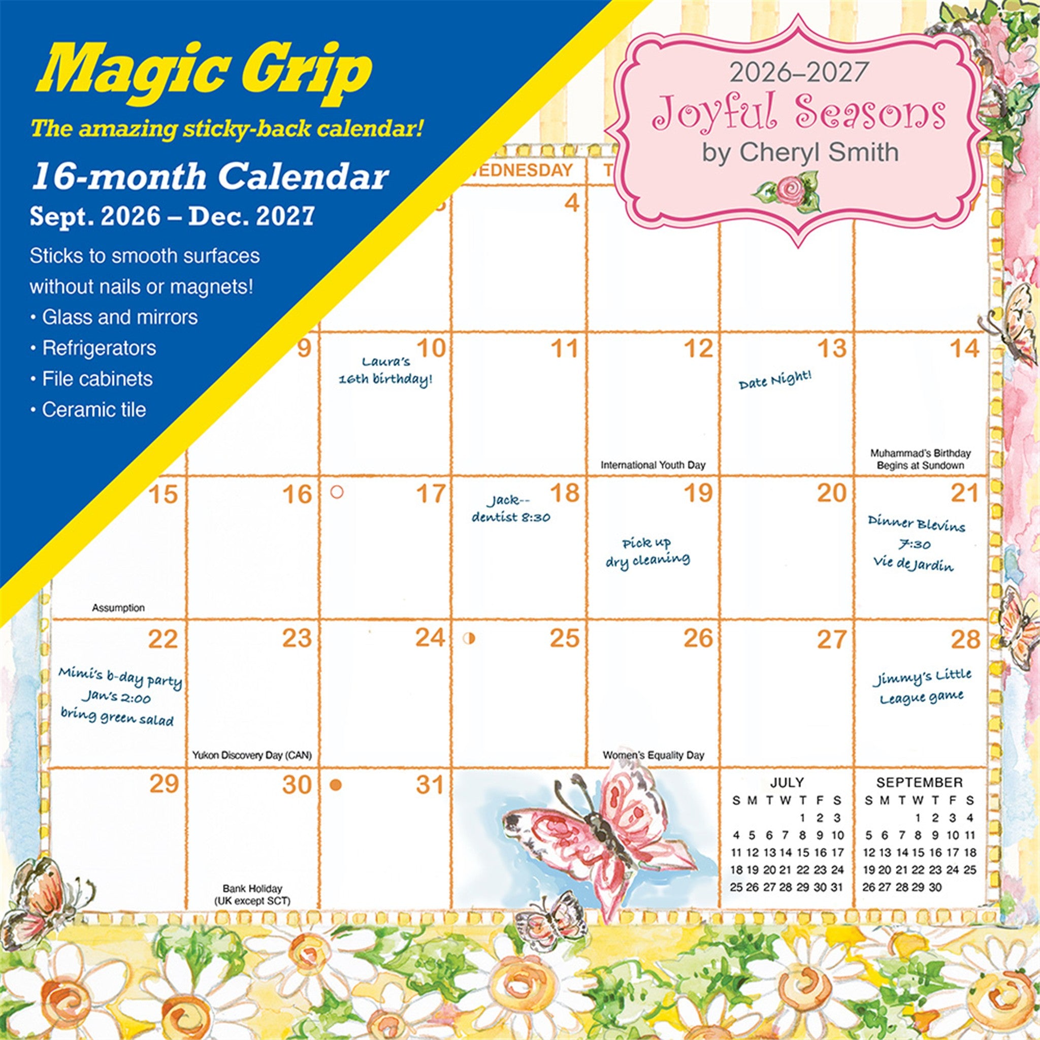 Joyful Seasons Magic Grip Exclusive 2026-2027 Mini Calendar