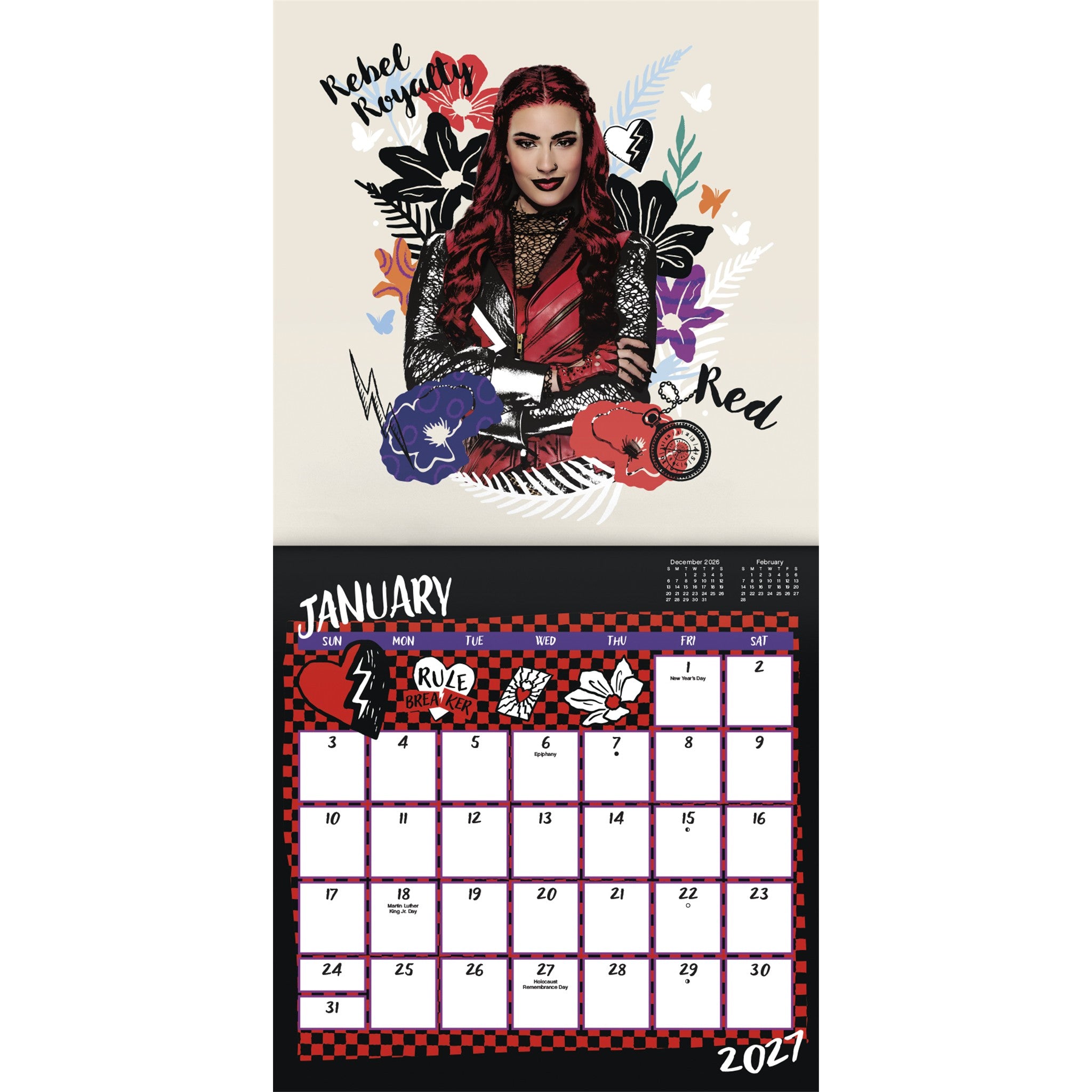 Descendants: Wicked Wonderland 2027 Wall Calendar