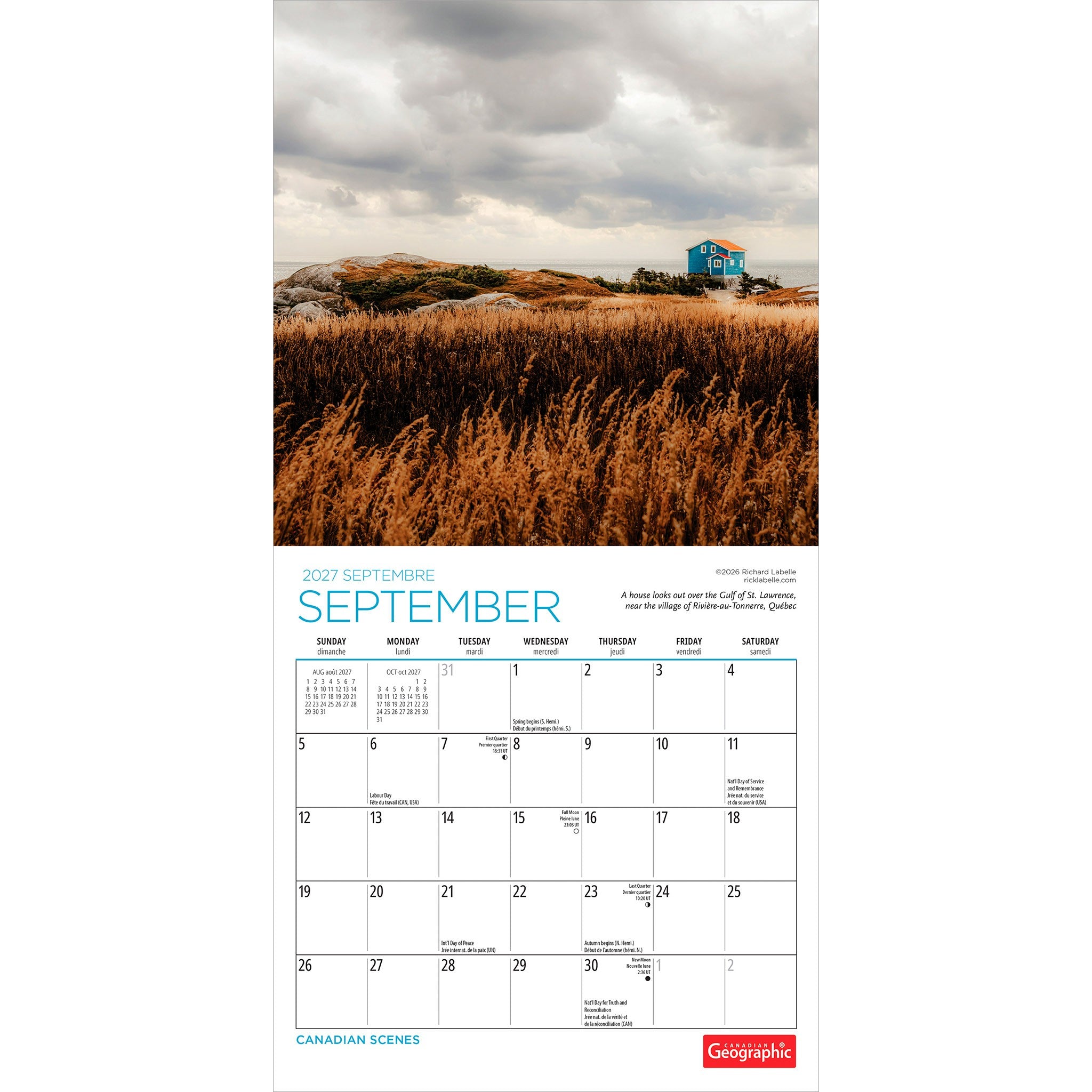 Canadian Geographic Canadian Scenes 2027 Mini Calendar - Online Only