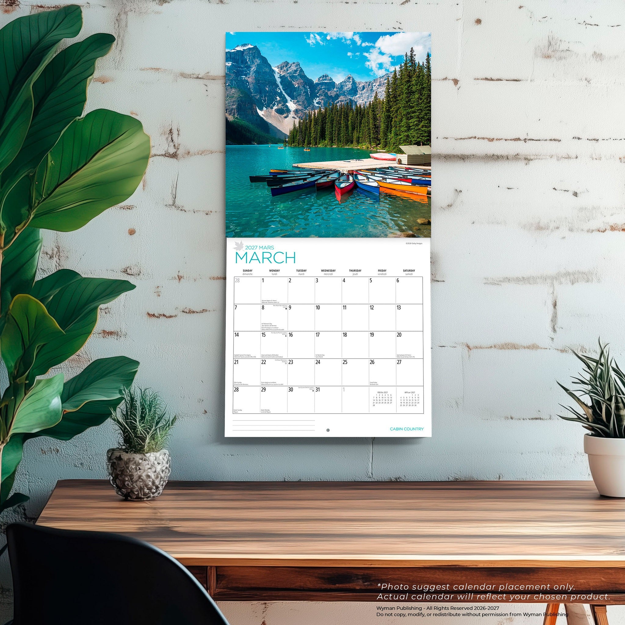 Cabin Country 2027 Wall Calendar