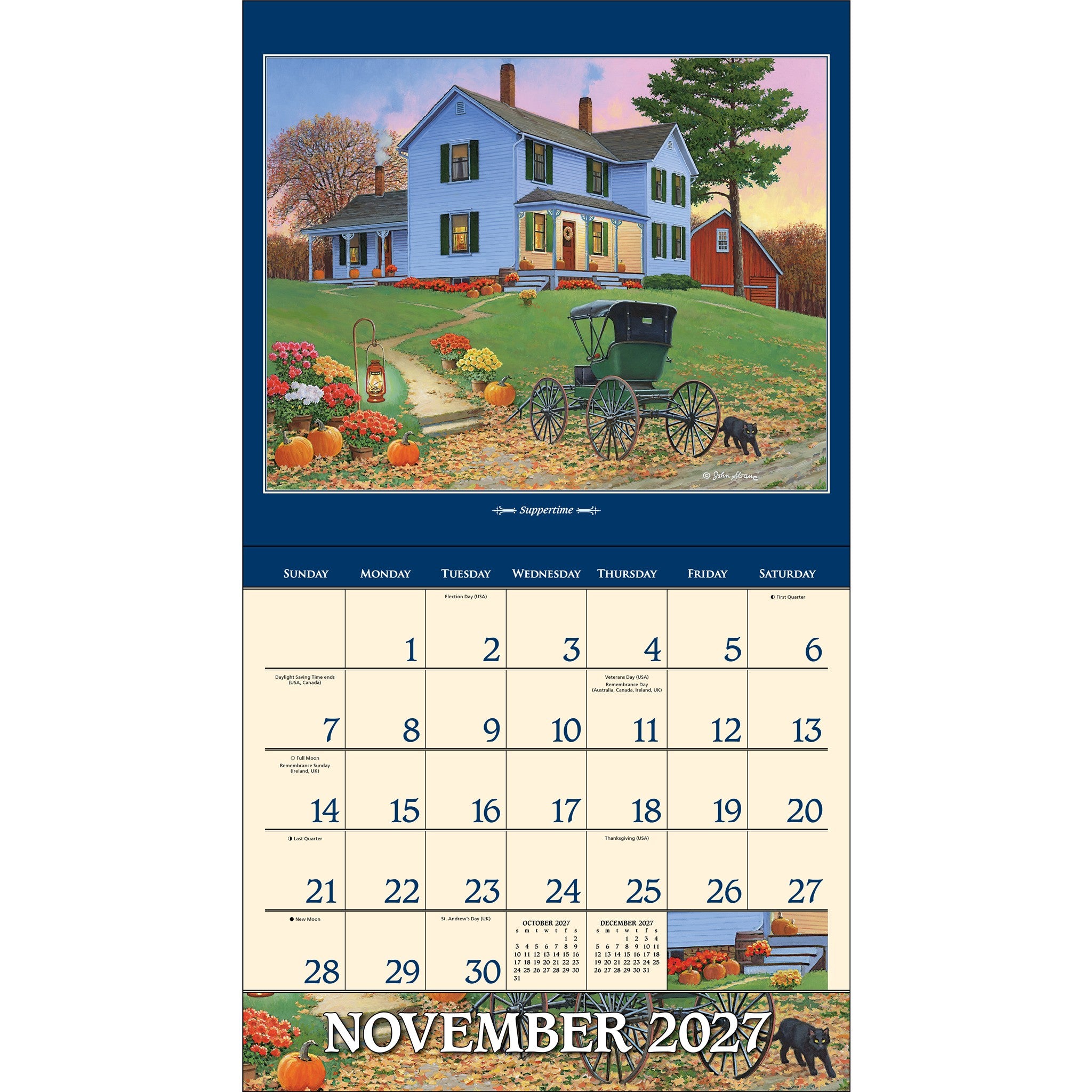 Calendrier mural John Sloane's Country Seasons® 2027
