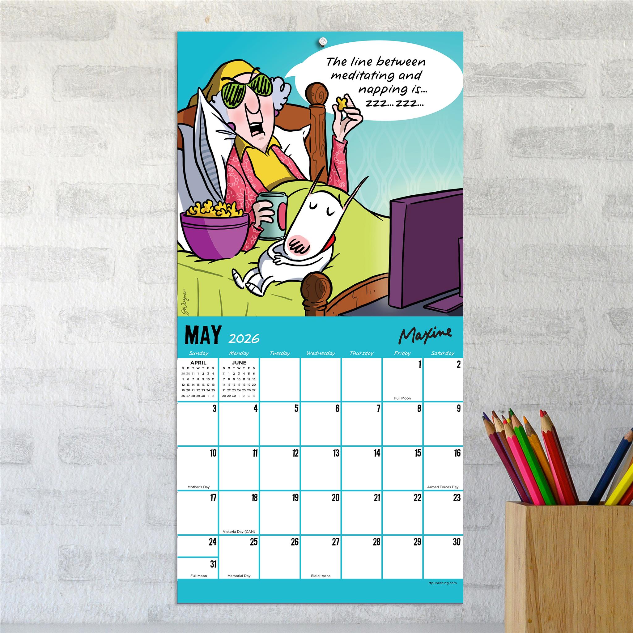 Maxine 2026 Mini Calendar