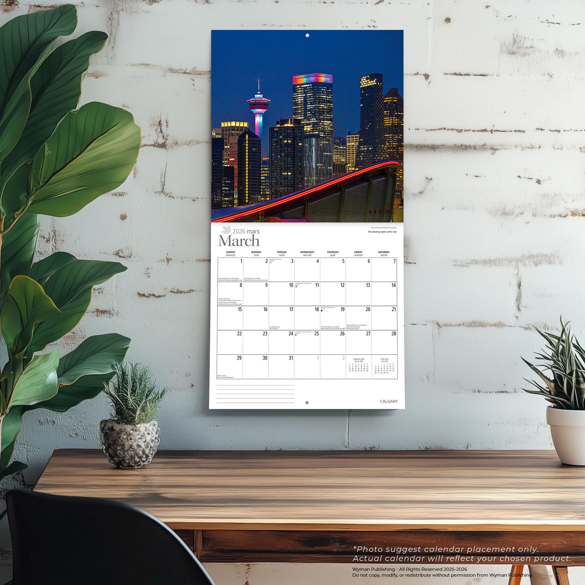 Calgary 2026 Wall Calendar