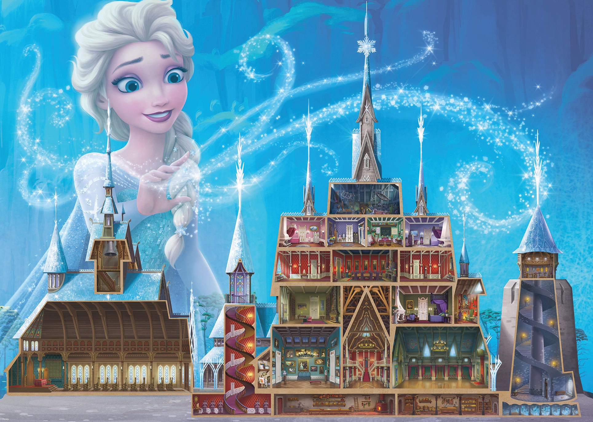 Puzzle Elsa Château Disney 1000 pièces