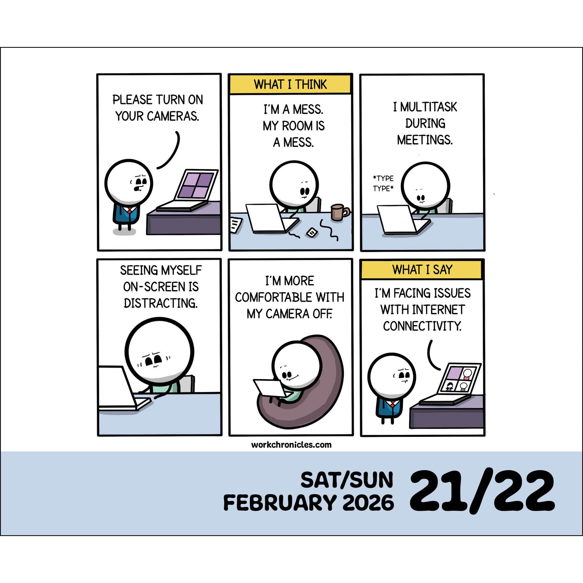 Calendrier de la boîte Work Chronicles 2026